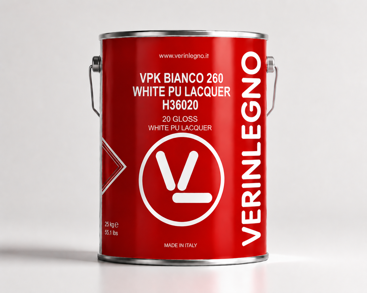 Verinlegno VPK Bianco 260 White PU Lacquer, 20 Gloss – H36020