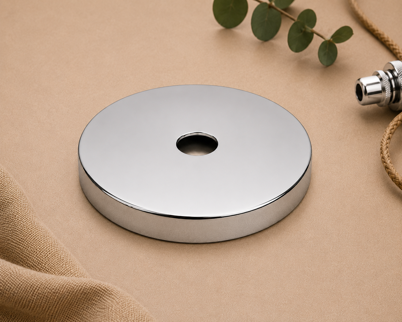 140mm Abdeckplatte für Lampenfuß SILBER