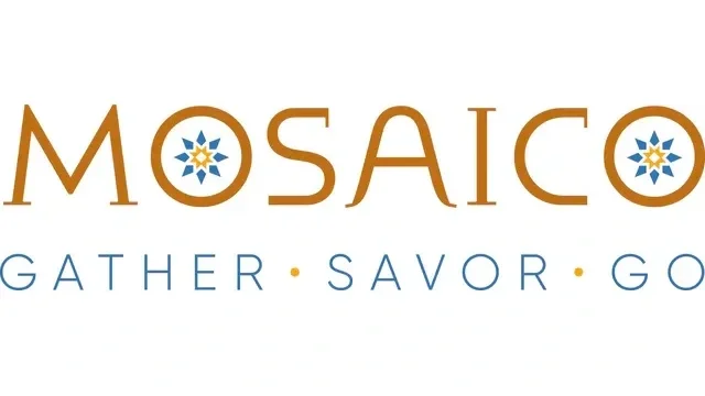 Mosaic logo with a decorative star in the letter O, and the words "Gather Savor Go" below.