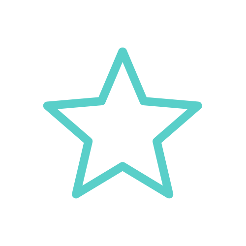 Blue neon outline of a star on a black background.