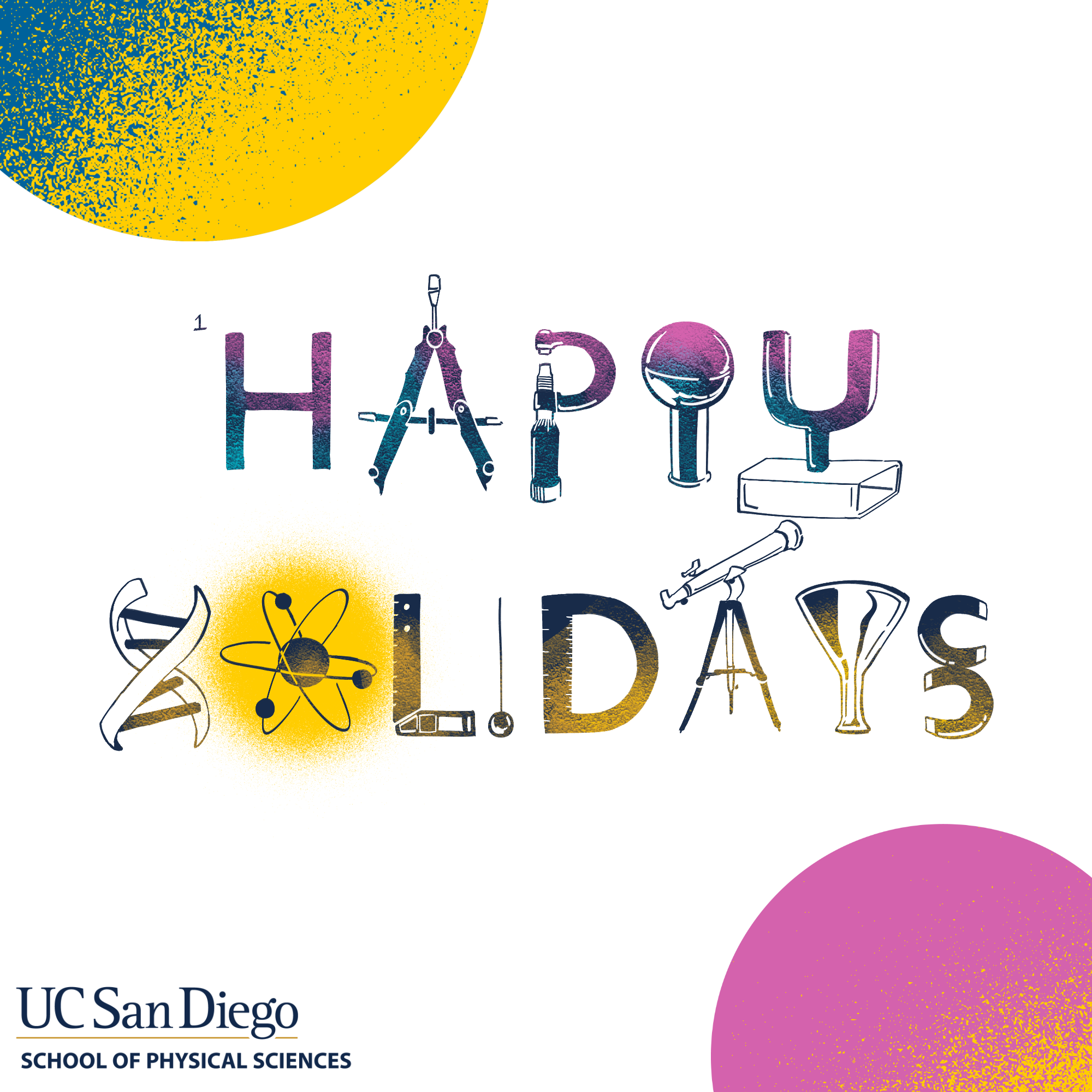 Happy Holidays graphic (Adobe Illustrator, Photoshop)