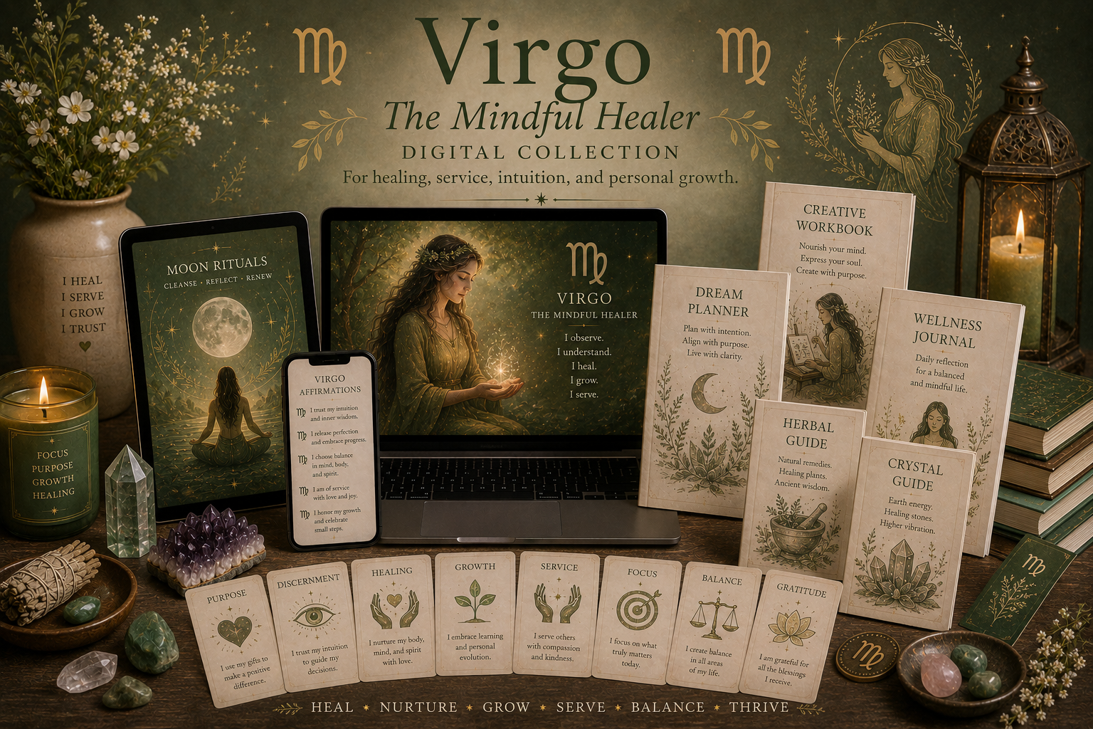 Virgo – The Mindful Healer  Digital Collection