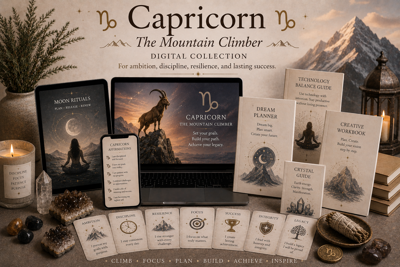 Capricorn – The Mountain Climber  Digital Collection
