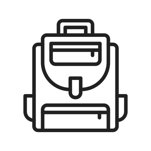 An icon of a backpack representing gear that's required when Adventure Racing.