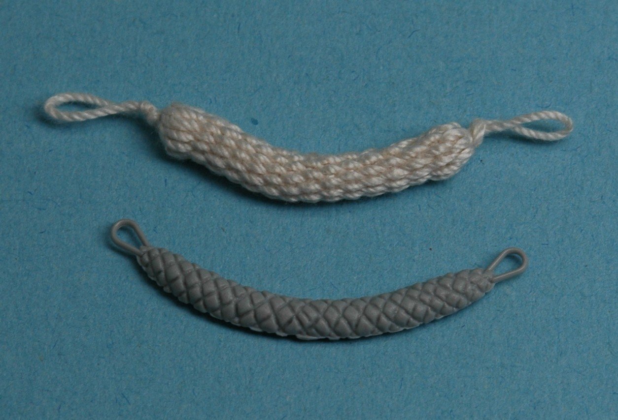 Woven bumper above and kit plastic bumper below