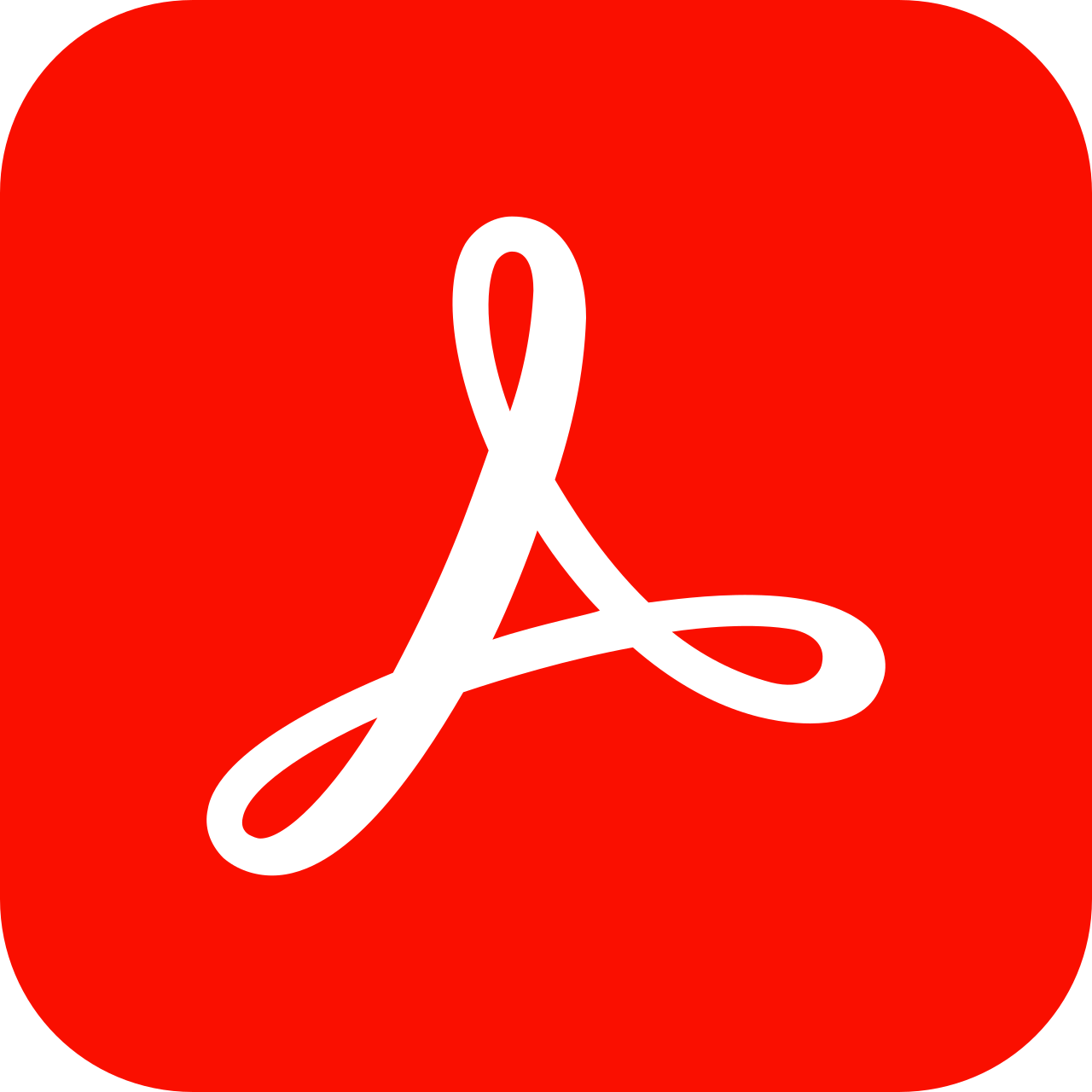 Adobe Acrobat logo with a red background and a white stylized letter 'A'
