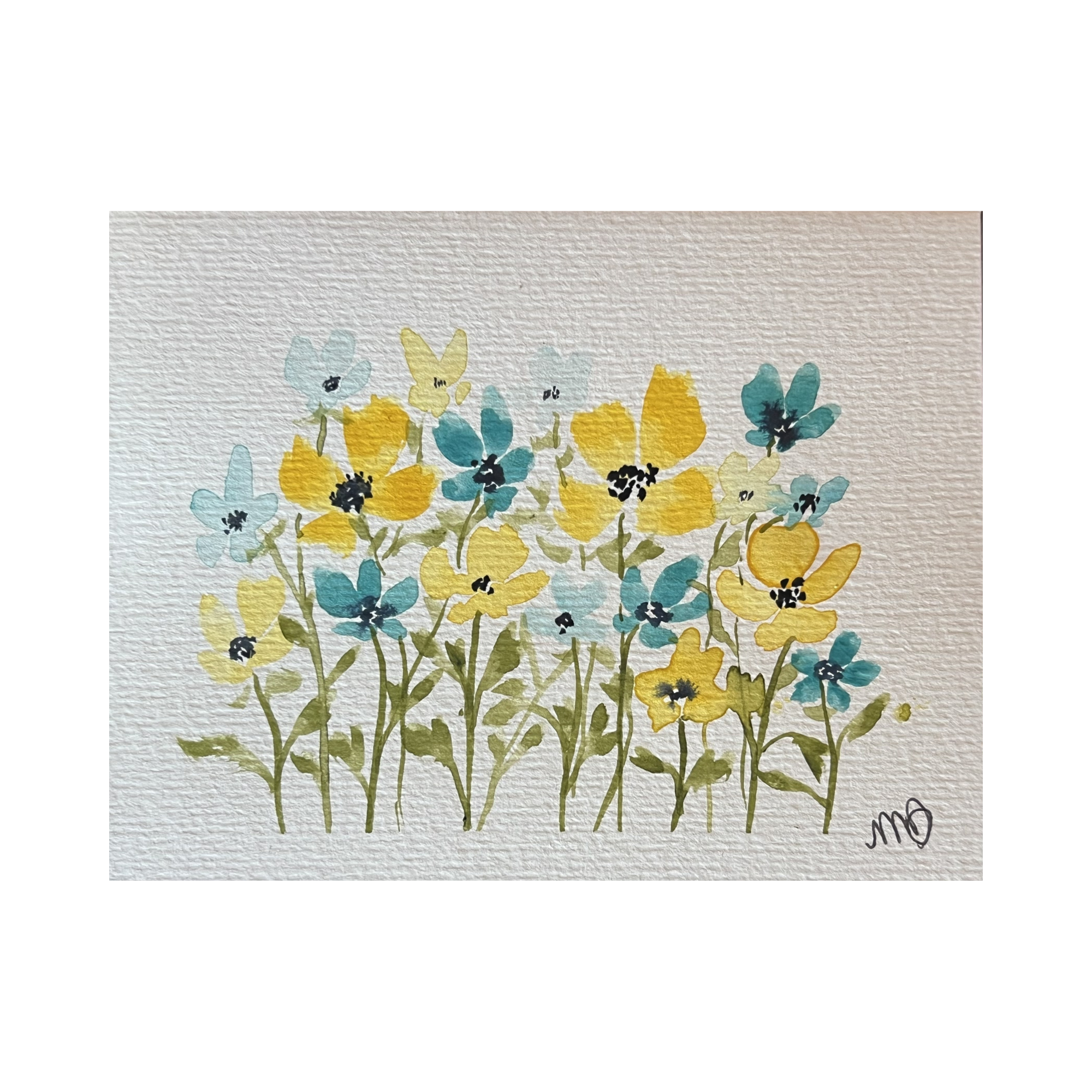 Yellow and Teal Wildflowers