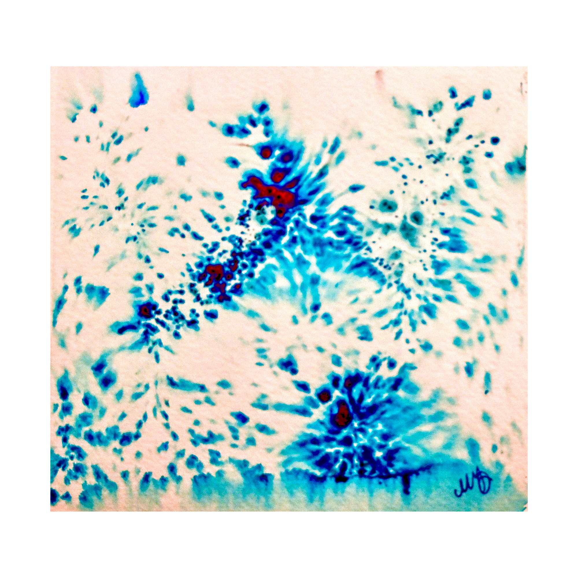 Blue Crashing Blooms