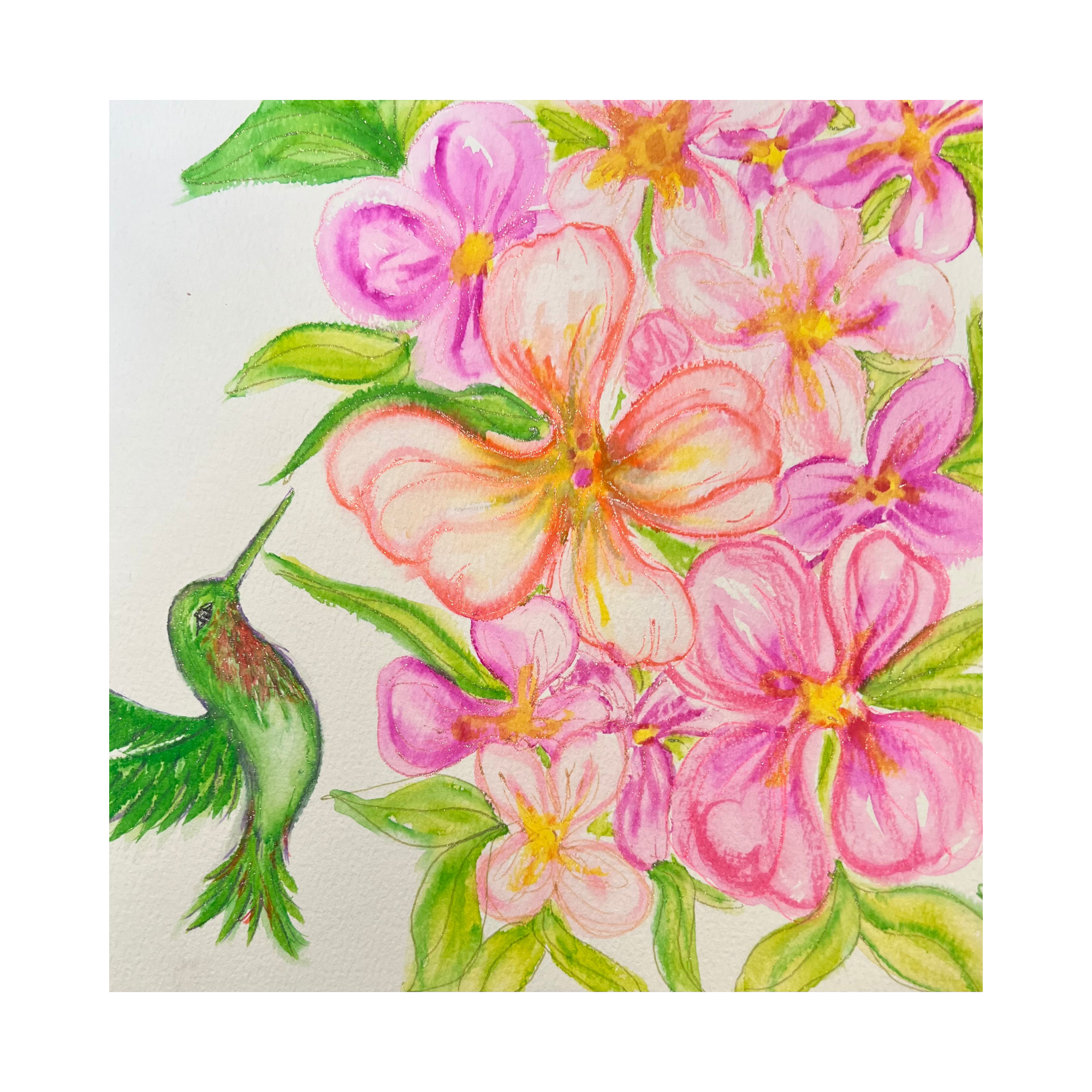 Hot Pink and Hummingbird