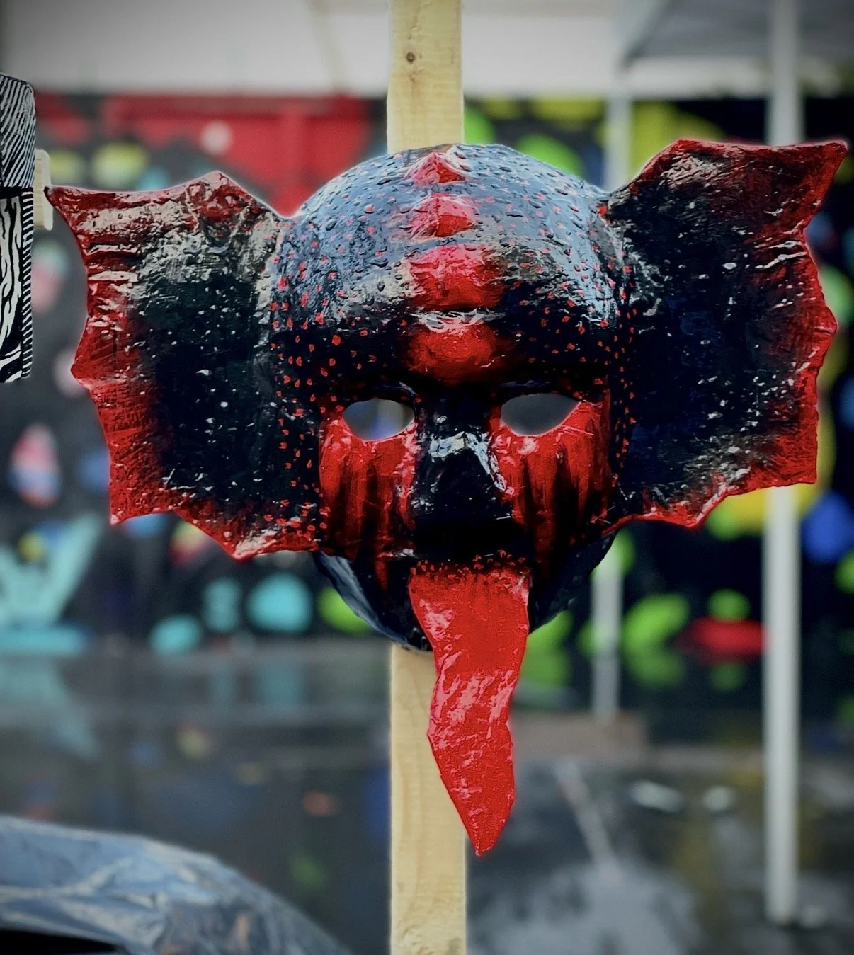 Cultural Mask Series, Papier mache, cardboard, acrylic,  NYFA Grant Recipient, 2021