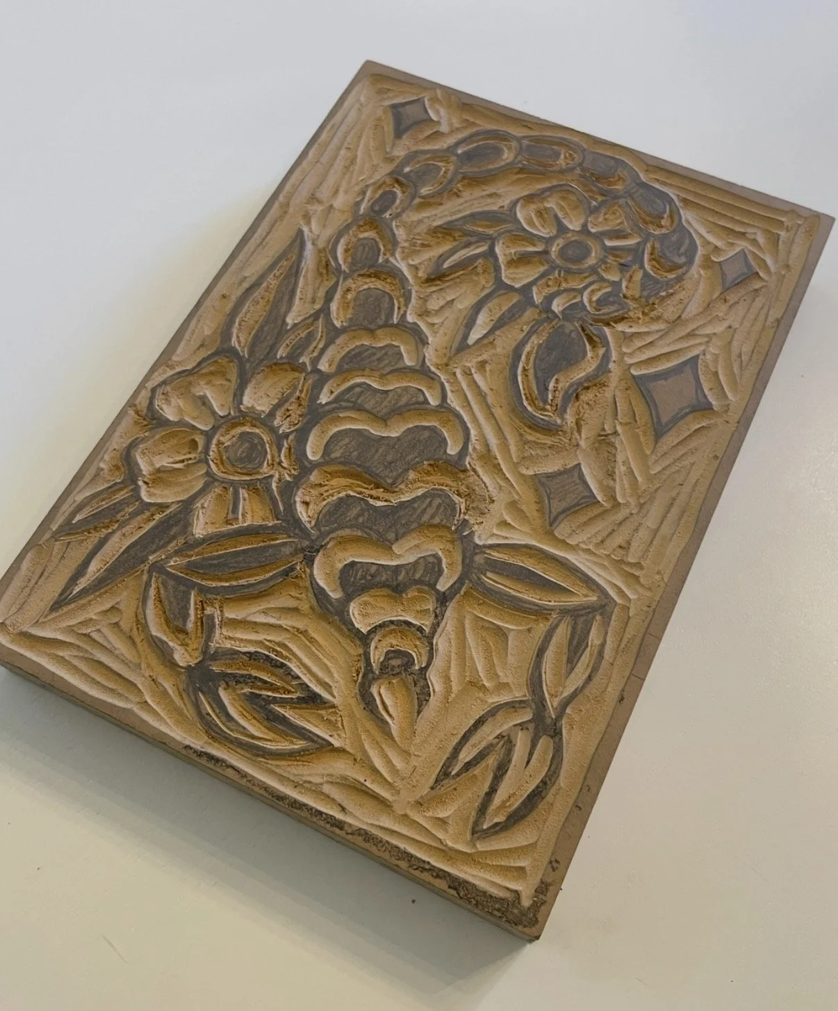 (Actual Woodcut)for Parlor Trick Print Exchange, 