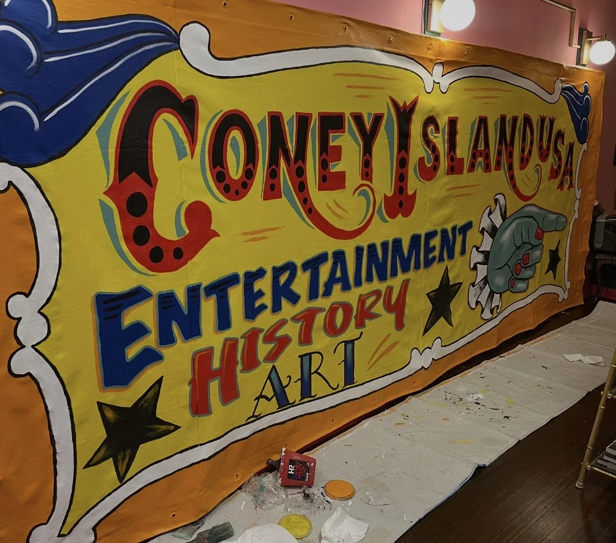Coney Island USA Banner, 6'x15',  Brooklyn NY, 2024