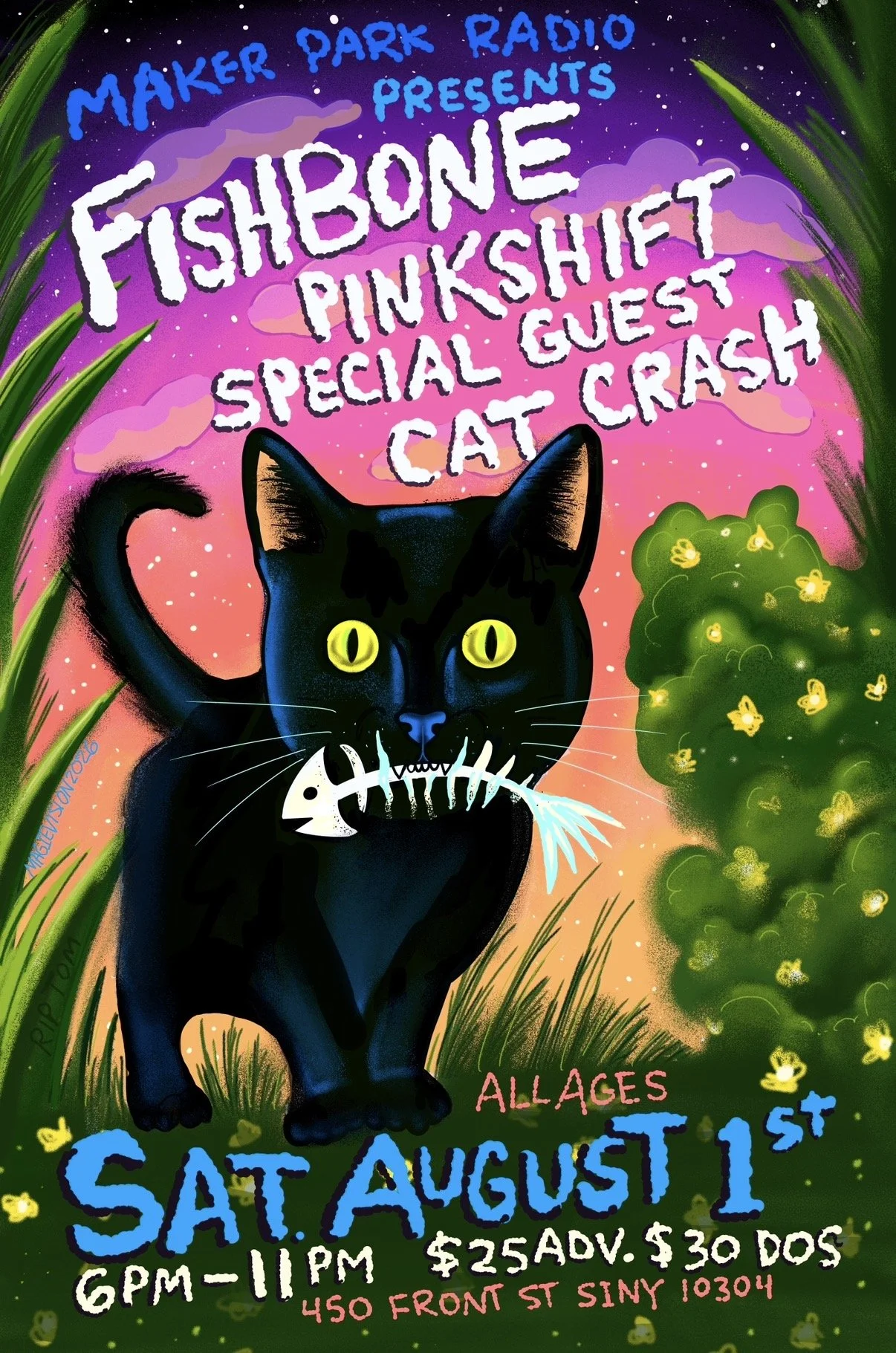 Fishbone @ Maker Park Radio, Original concept poster, never used