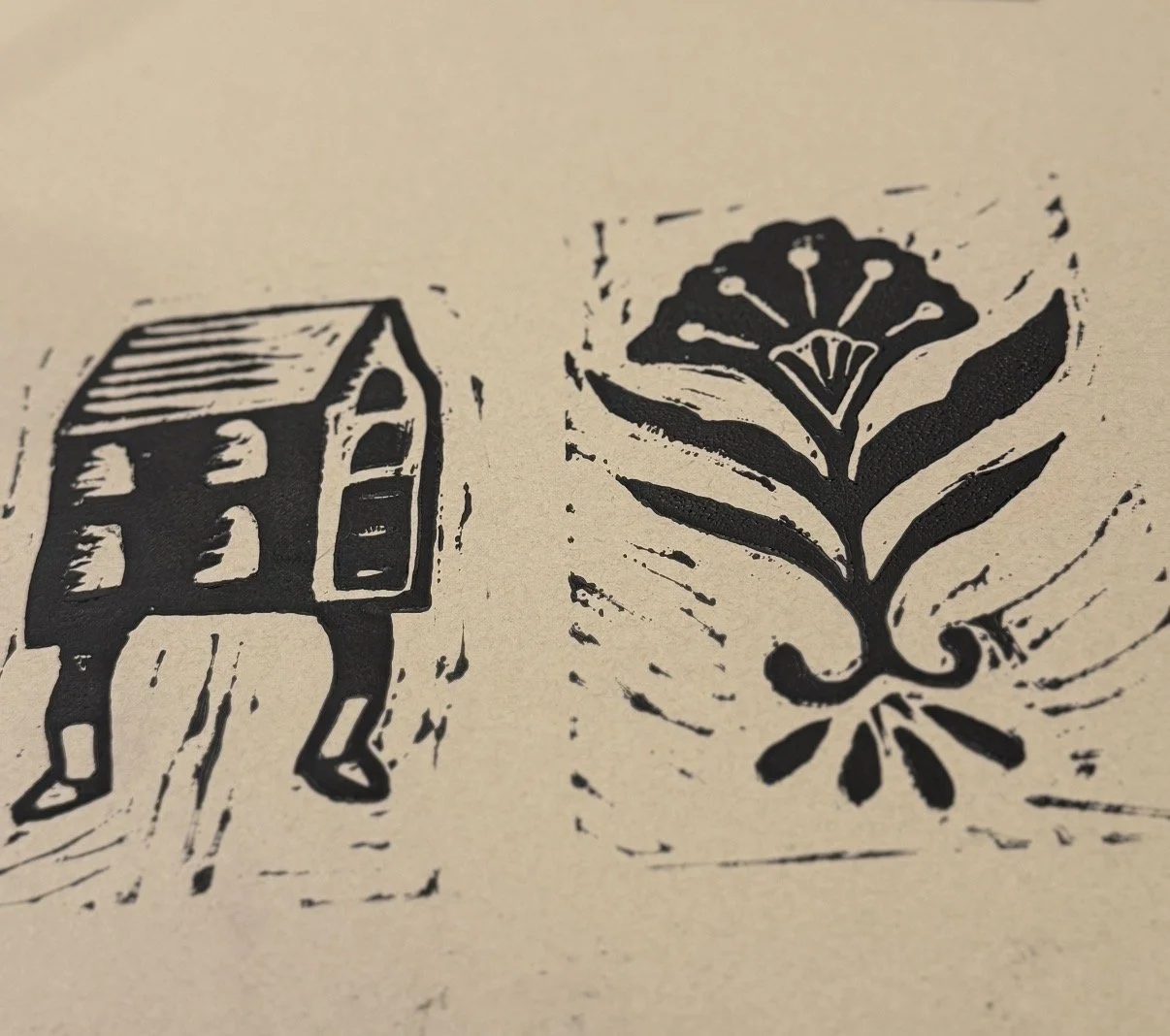 untitled, linocut, 2026