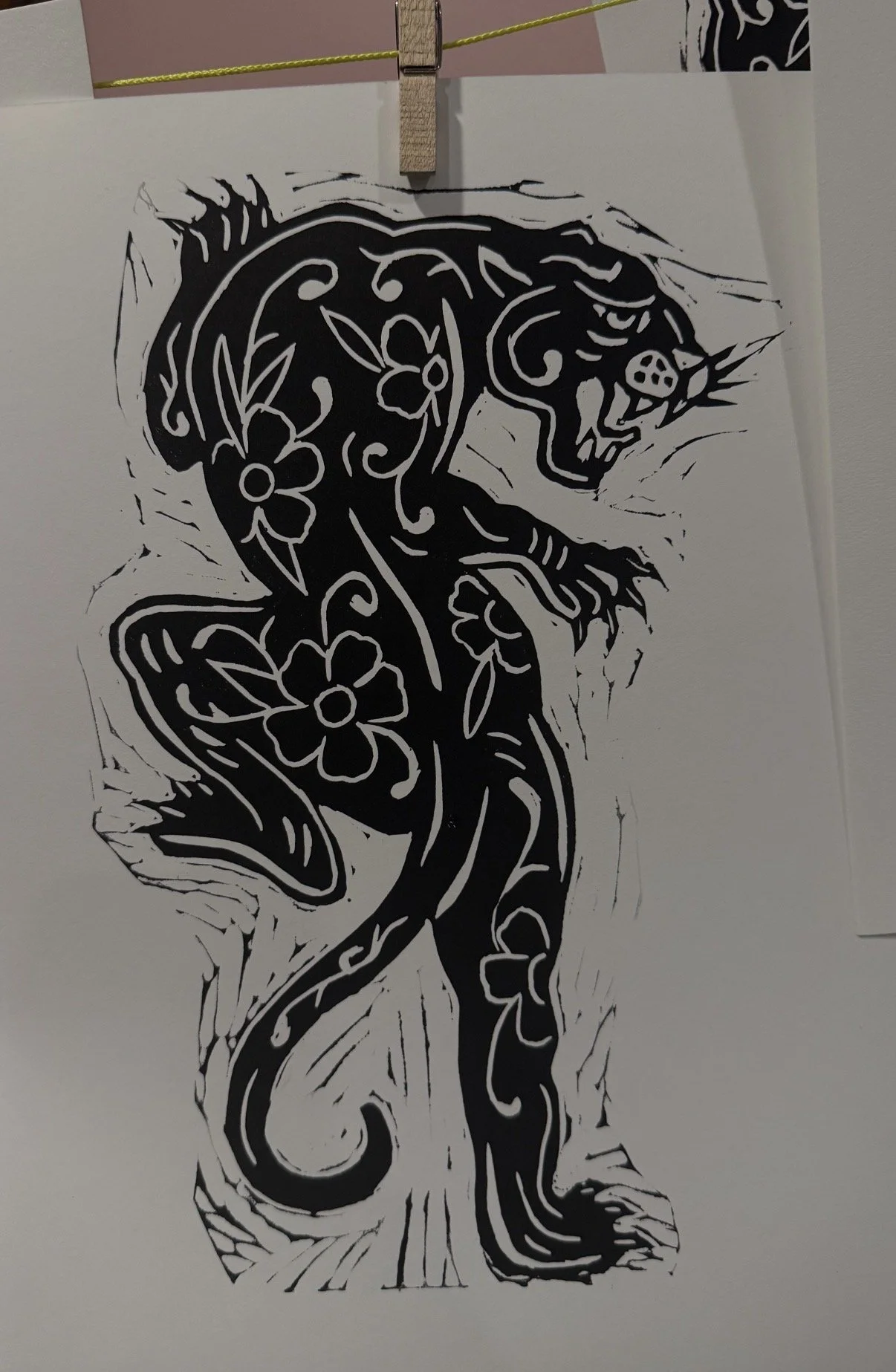 untitled, linocut, 2026