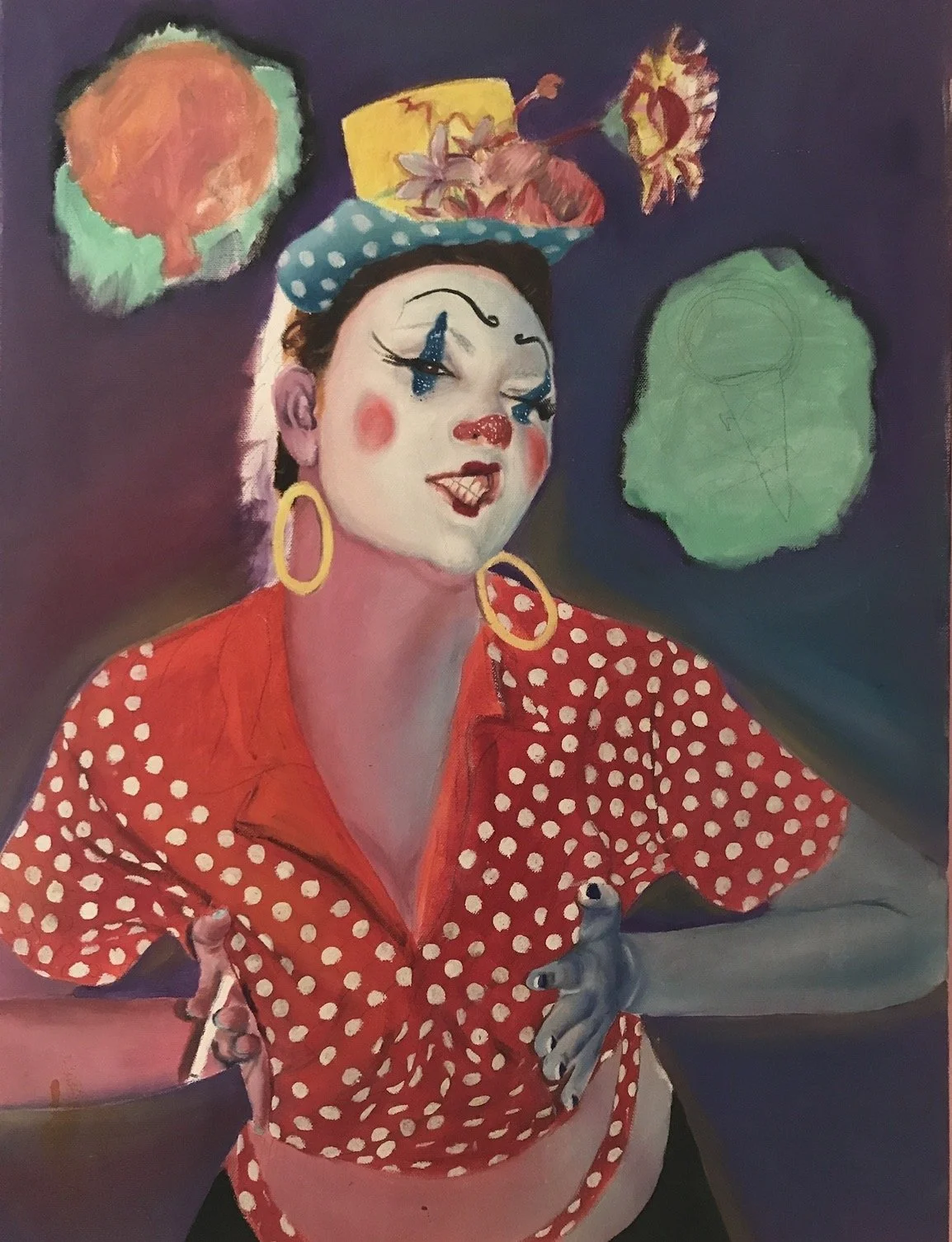 "Dottie Lux" unfinished, oil on canvas, 2009
