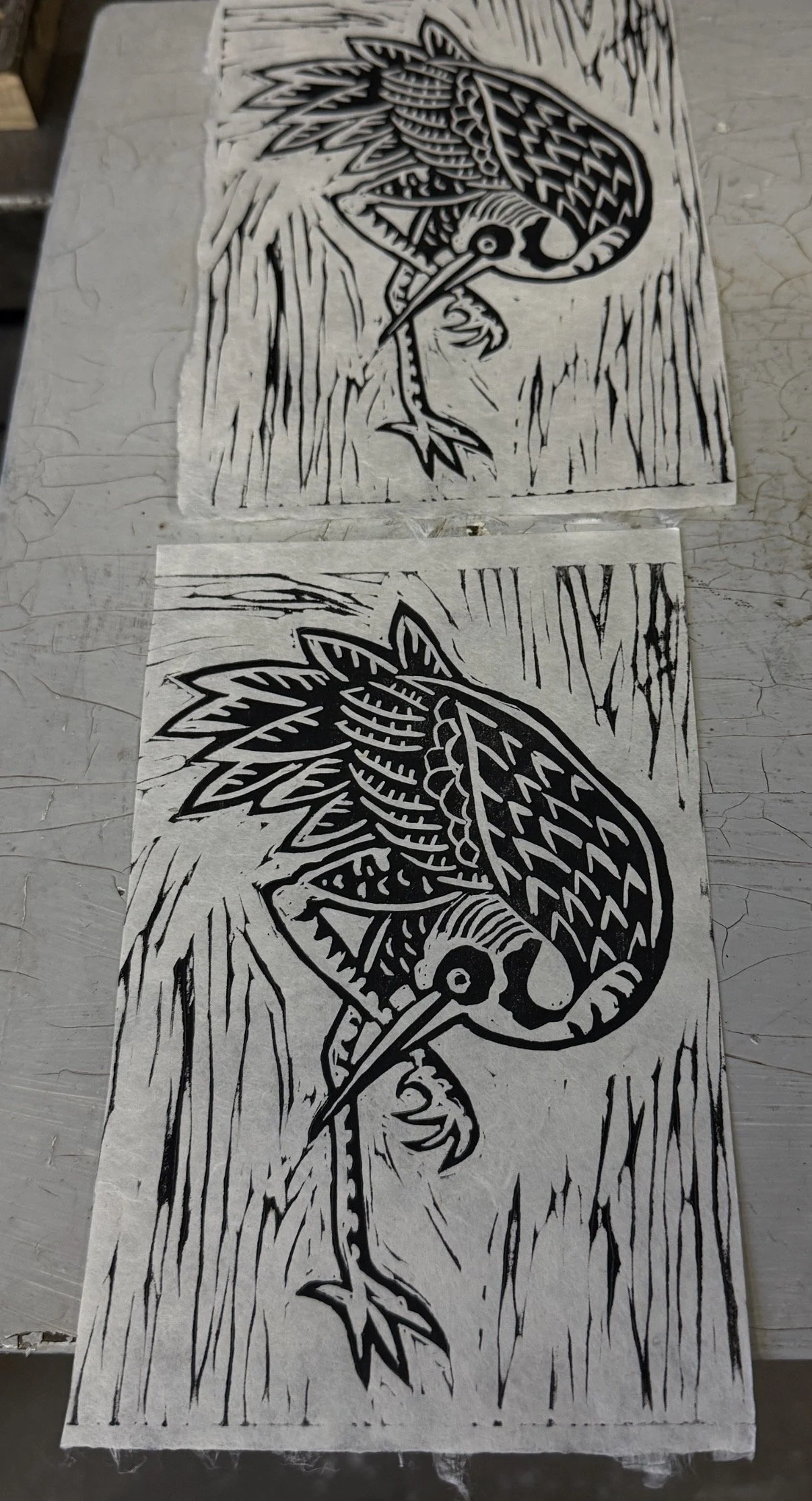 untitled, linocut, 2026
