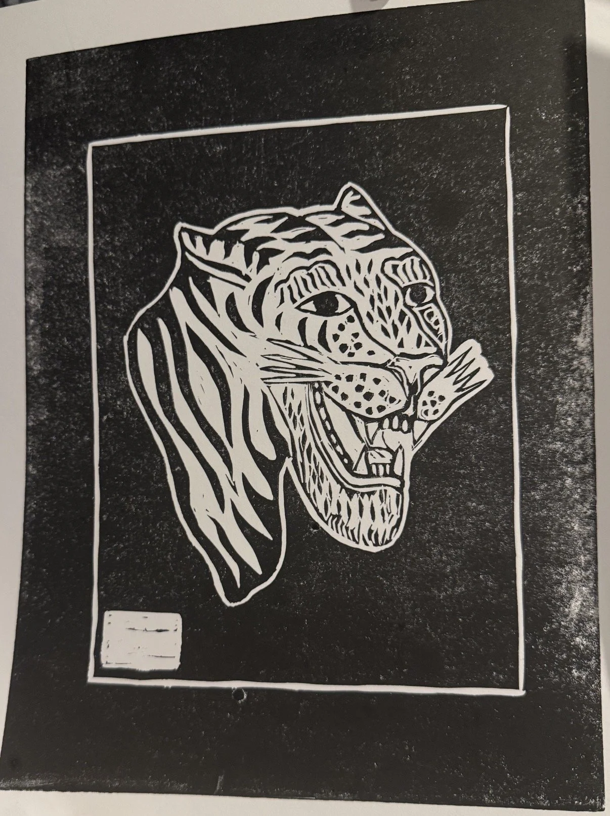 untitled, linocut, 2026