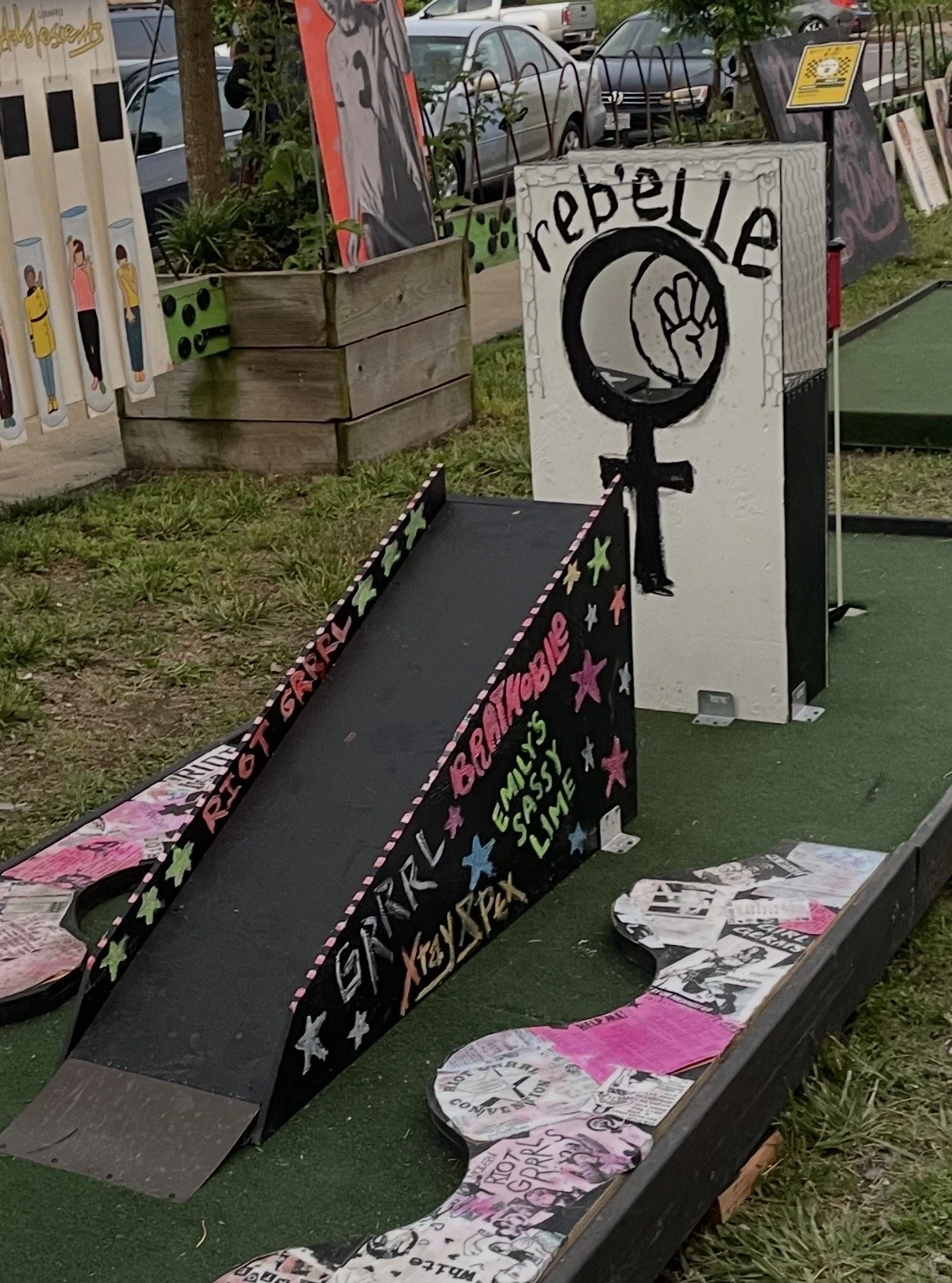 Props for Punk Rock Mini Golf, at Maker Park Radio, SINY, collaboration with Brian McGowan, 2025