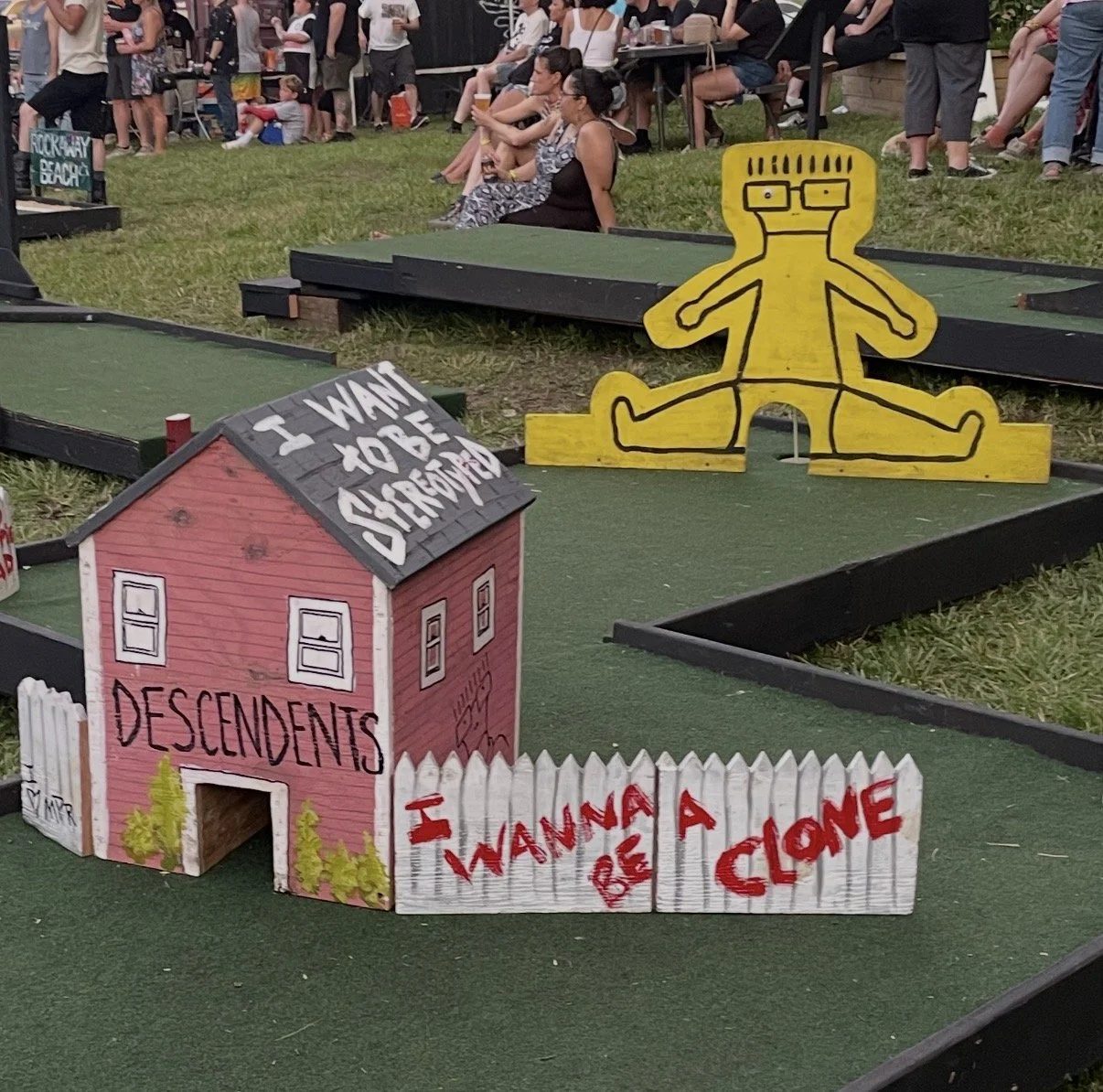 "Suburban Hole" Props for Punk Rock Mini Golf, at Maker Park Radio, SINY, Collaboration with Brian McGowan, 2023