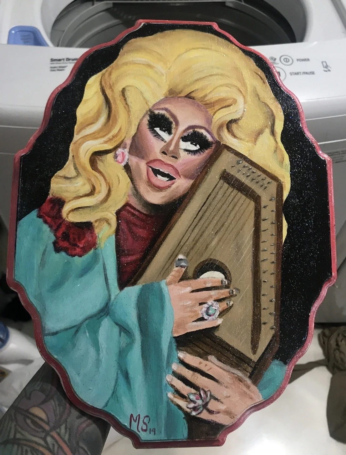 "Trixie Matte", Acrylic on wood, 2019