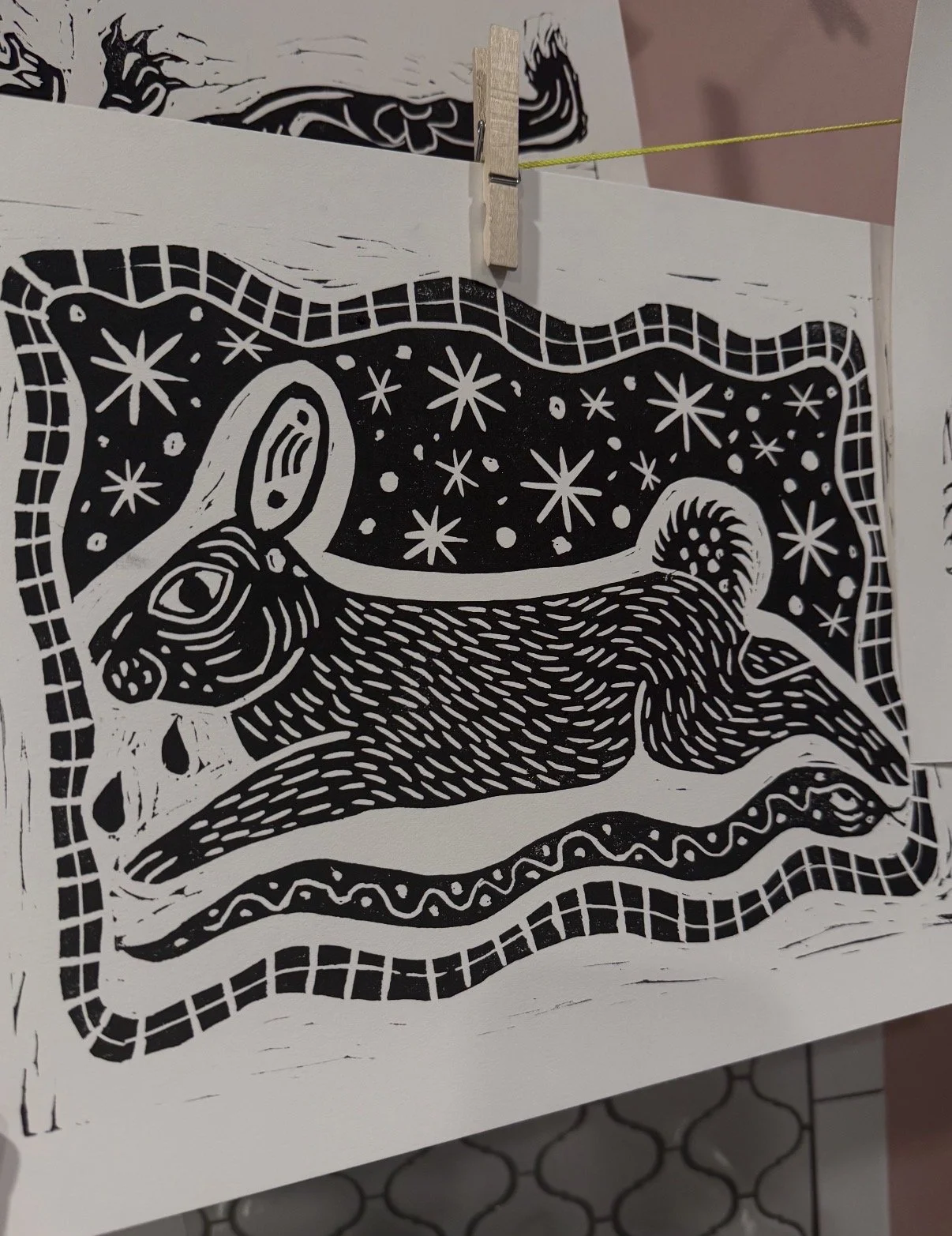 untitled, linocut, 2026