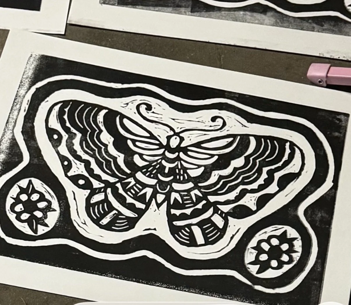 untitled, linocut, 2026