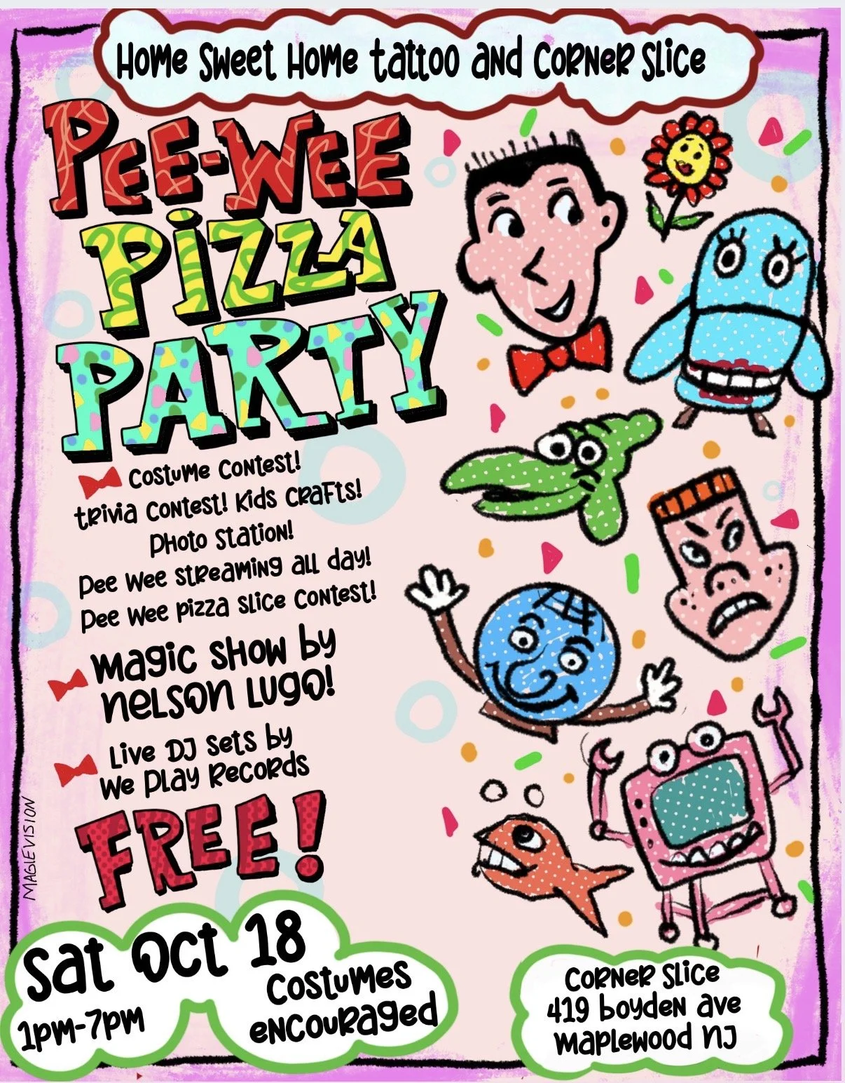 Pee Wee Pizza Party, Maplewood NJ 2025