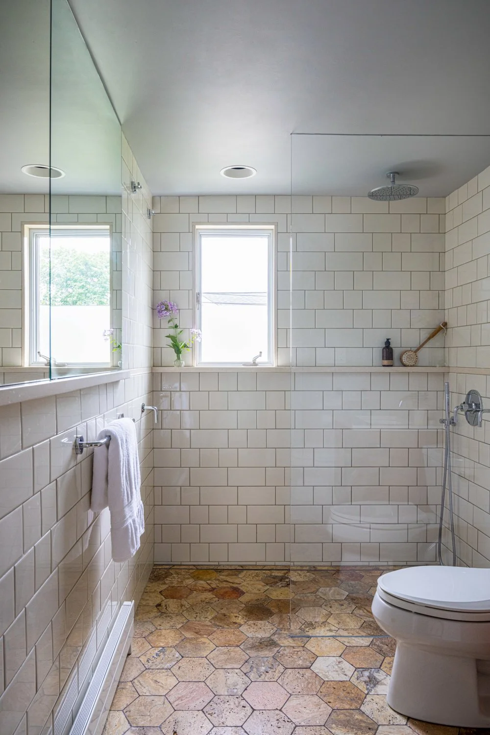   Sunlit Bathroom      I        A small room remade for aging-in-place