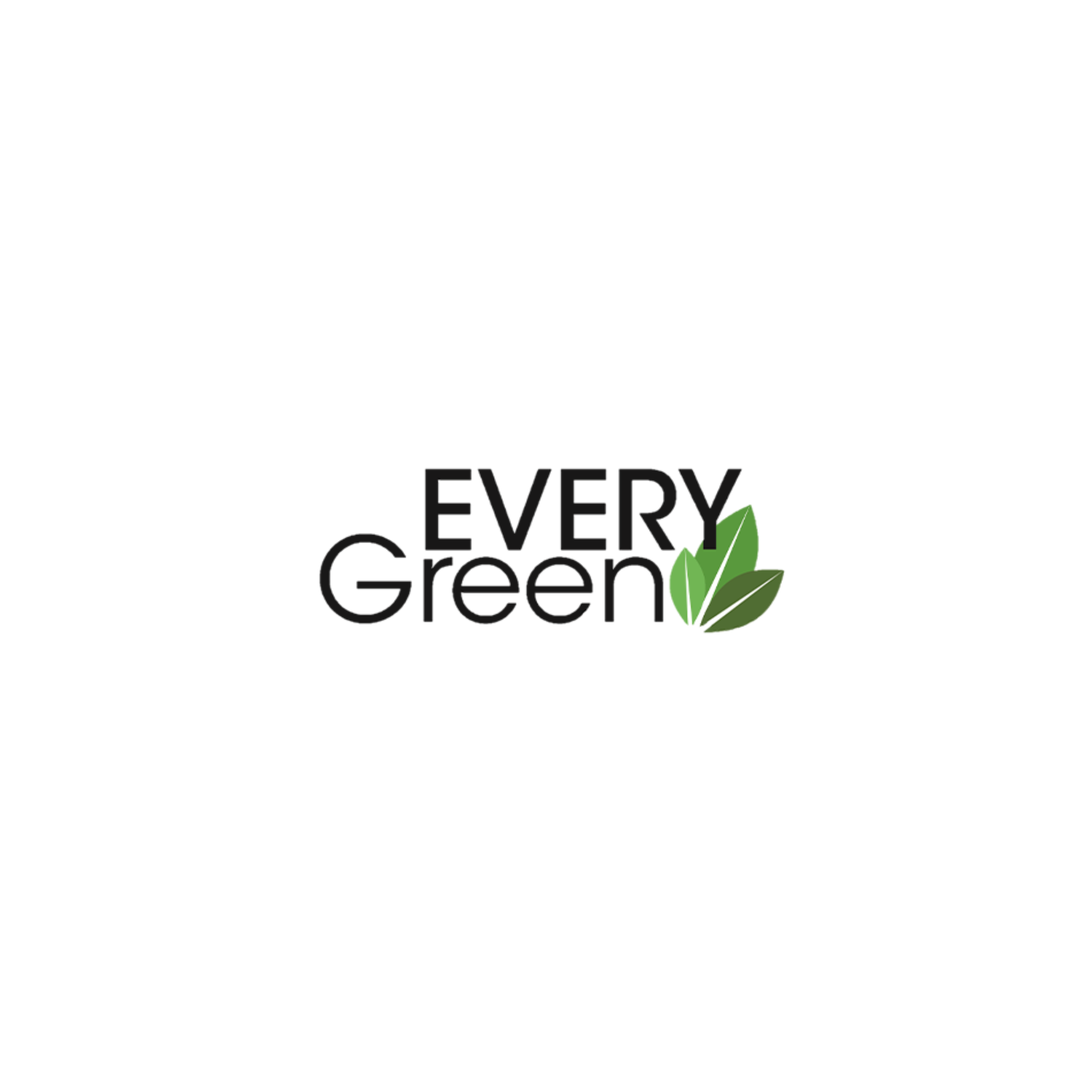 The image contains the phrase 'Every day green' with green leaves.