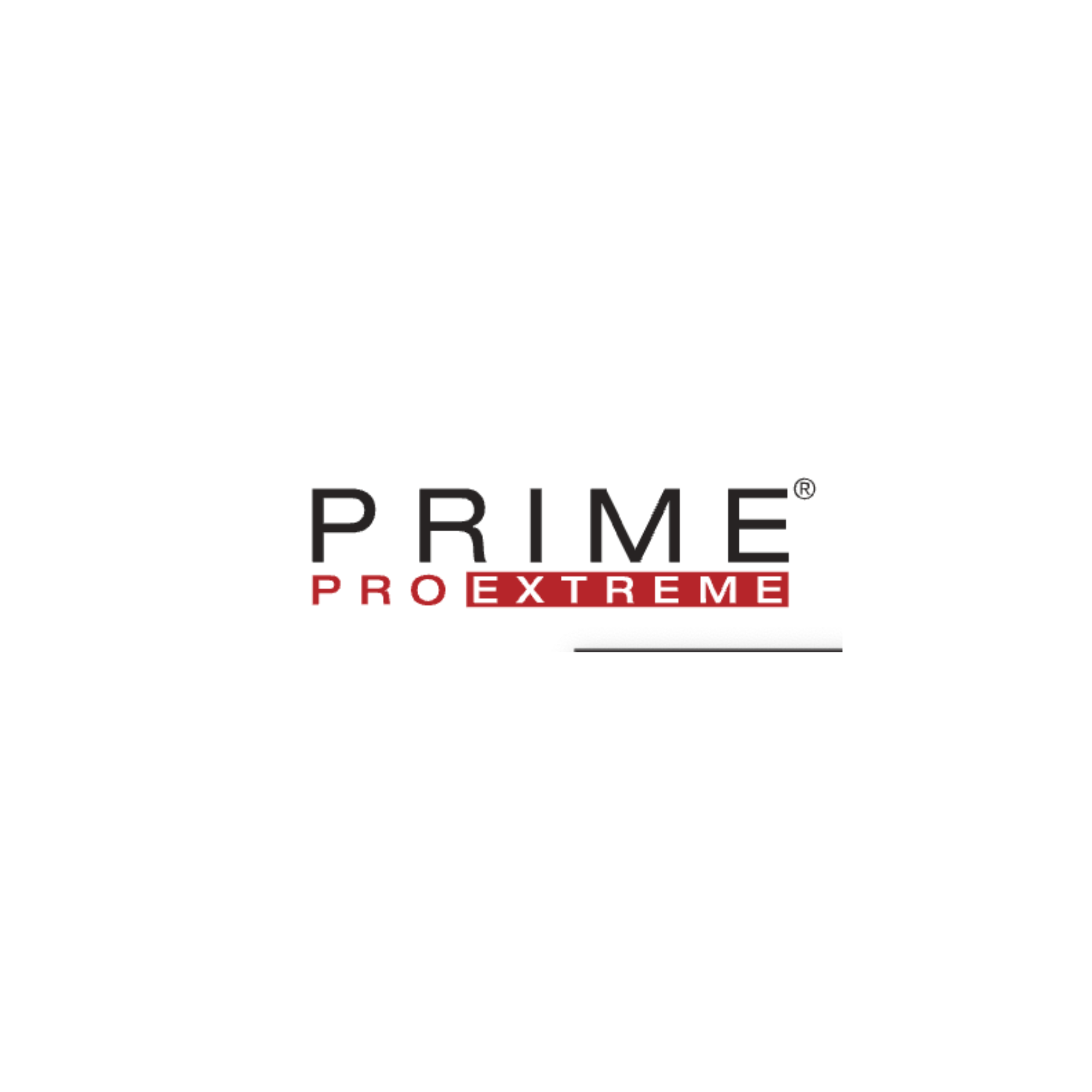 Prime Prextreme logo with black and red text on a white background.