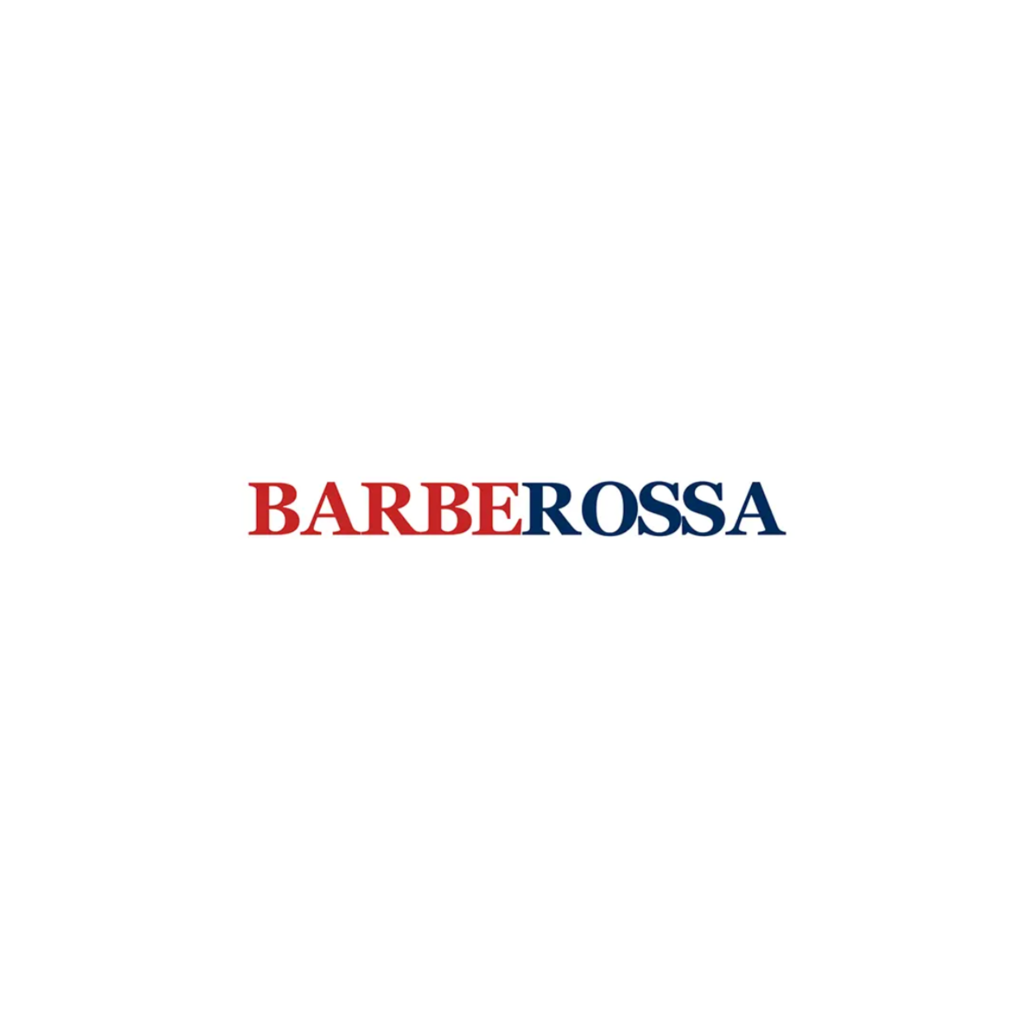 Red, white, and blue text spelling 'Barberossa' on a white background.