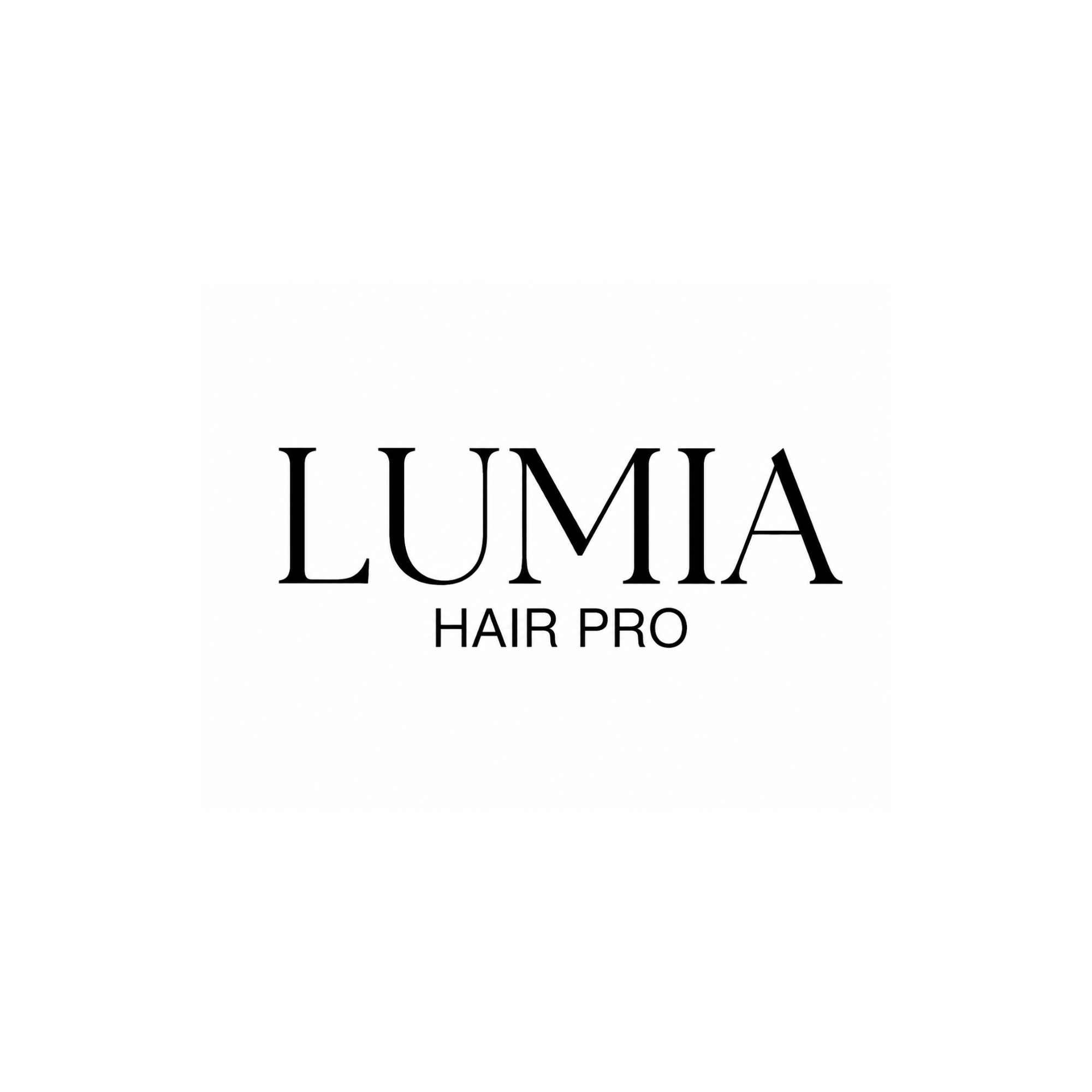 Black text on a white background reads "LUMIA HAIR PRO".