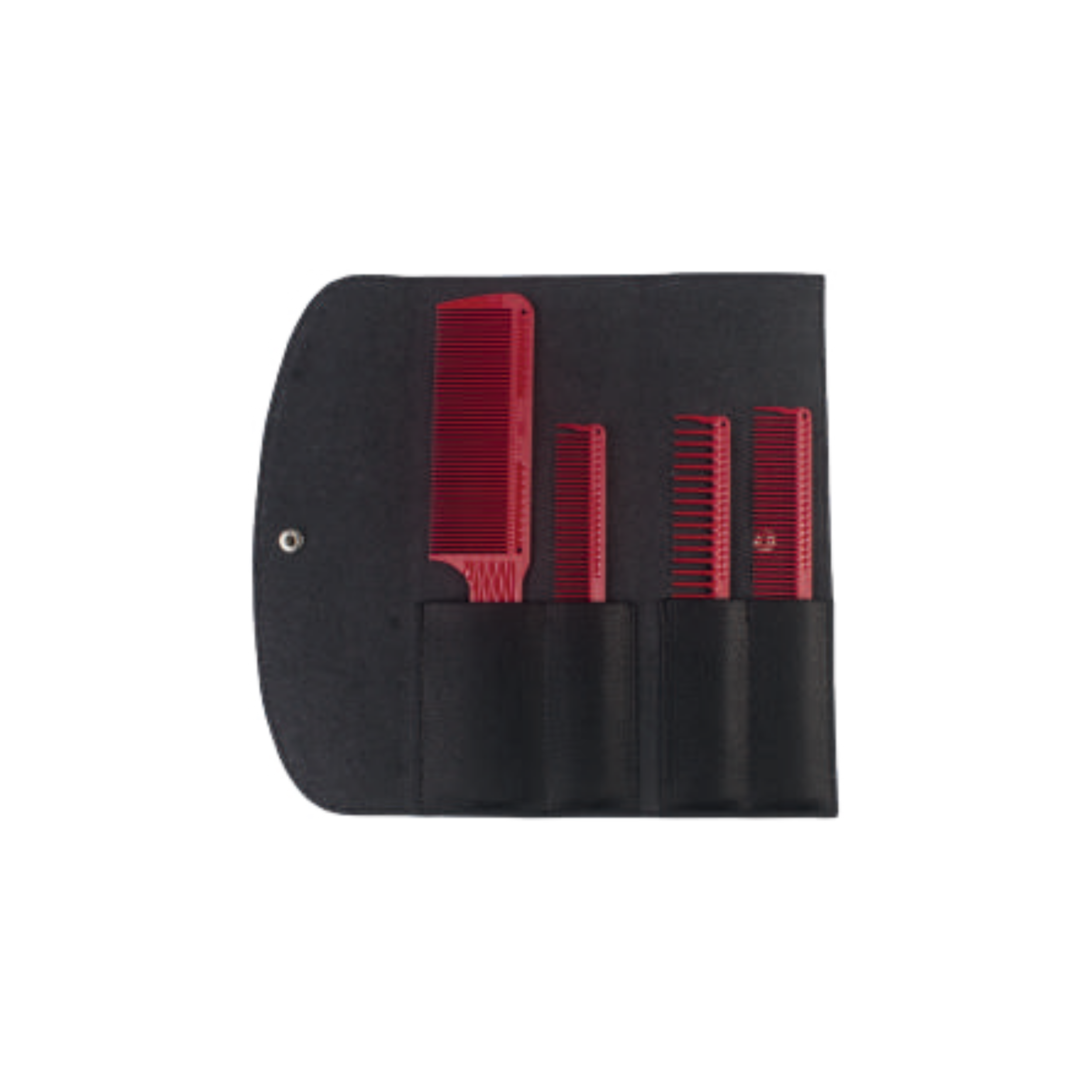 Zestaw grzebieni JRL J001 (4 szt. czerwone + etui)