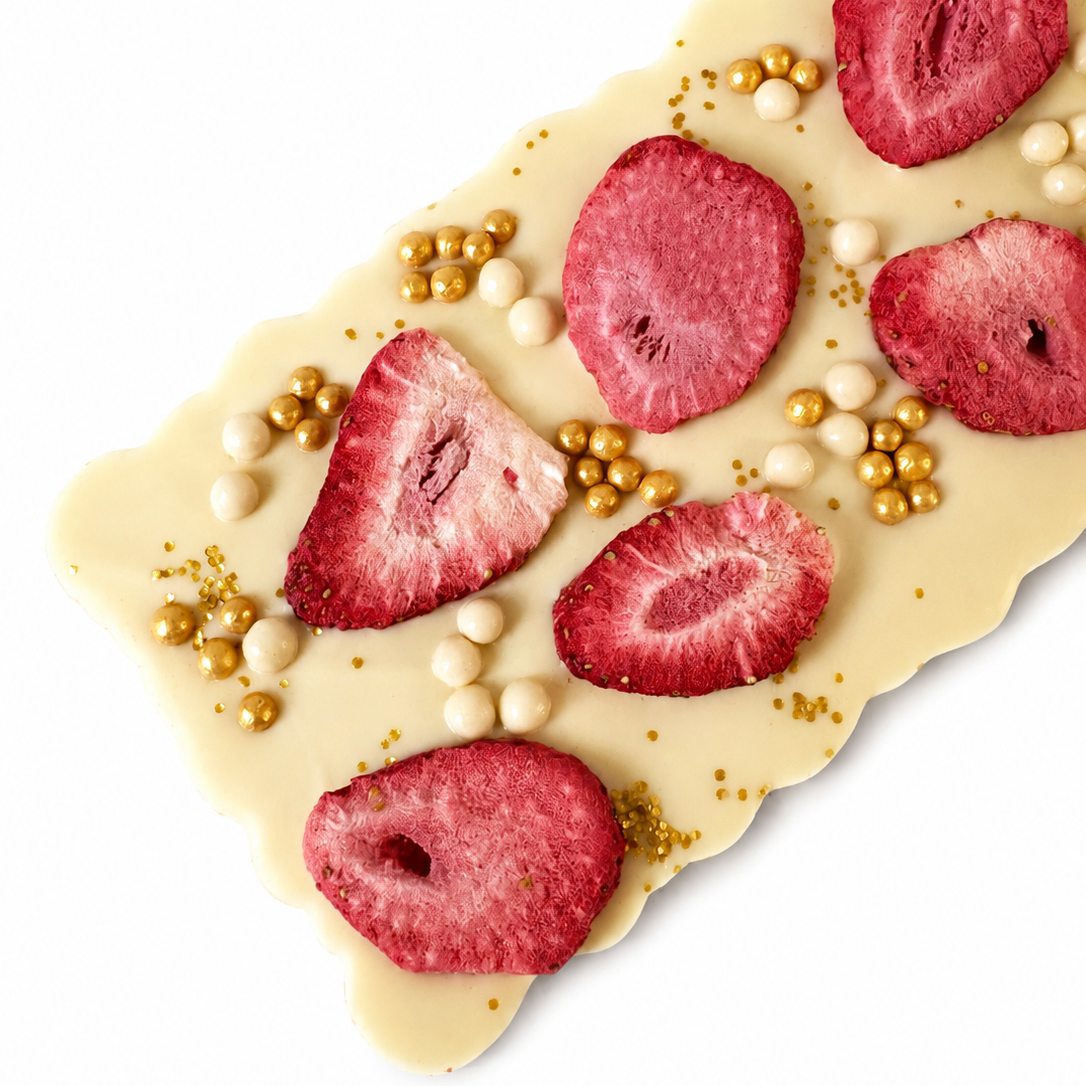Strawberries n' Cream Artisanal Belgian Chocolate Bark