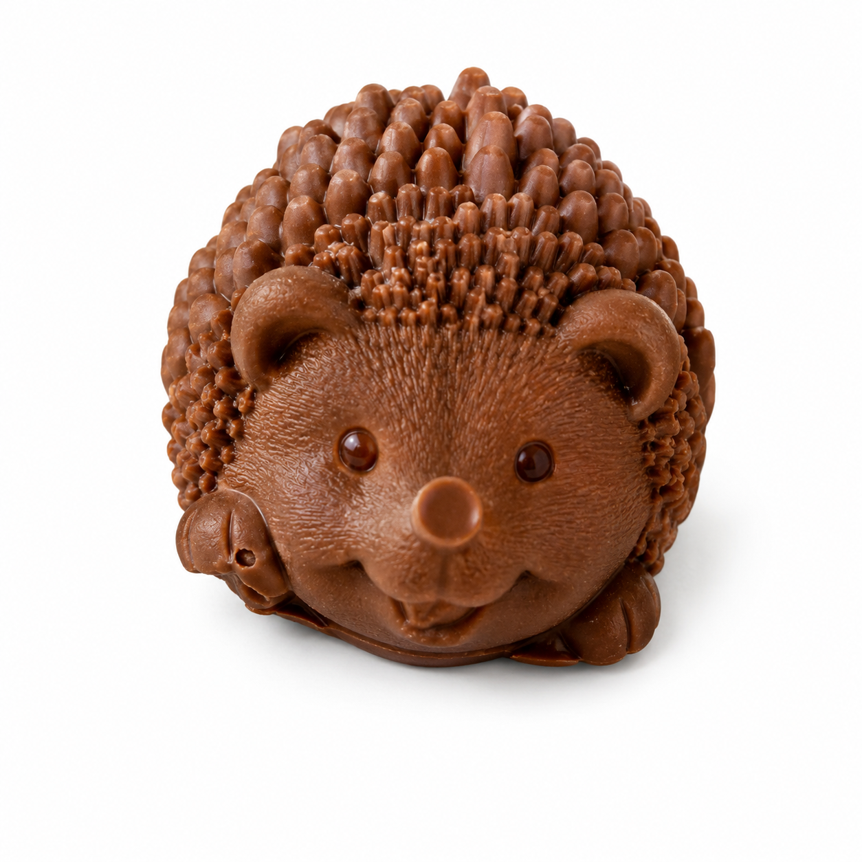Solid Belgian chocolate hedgehog figurine
