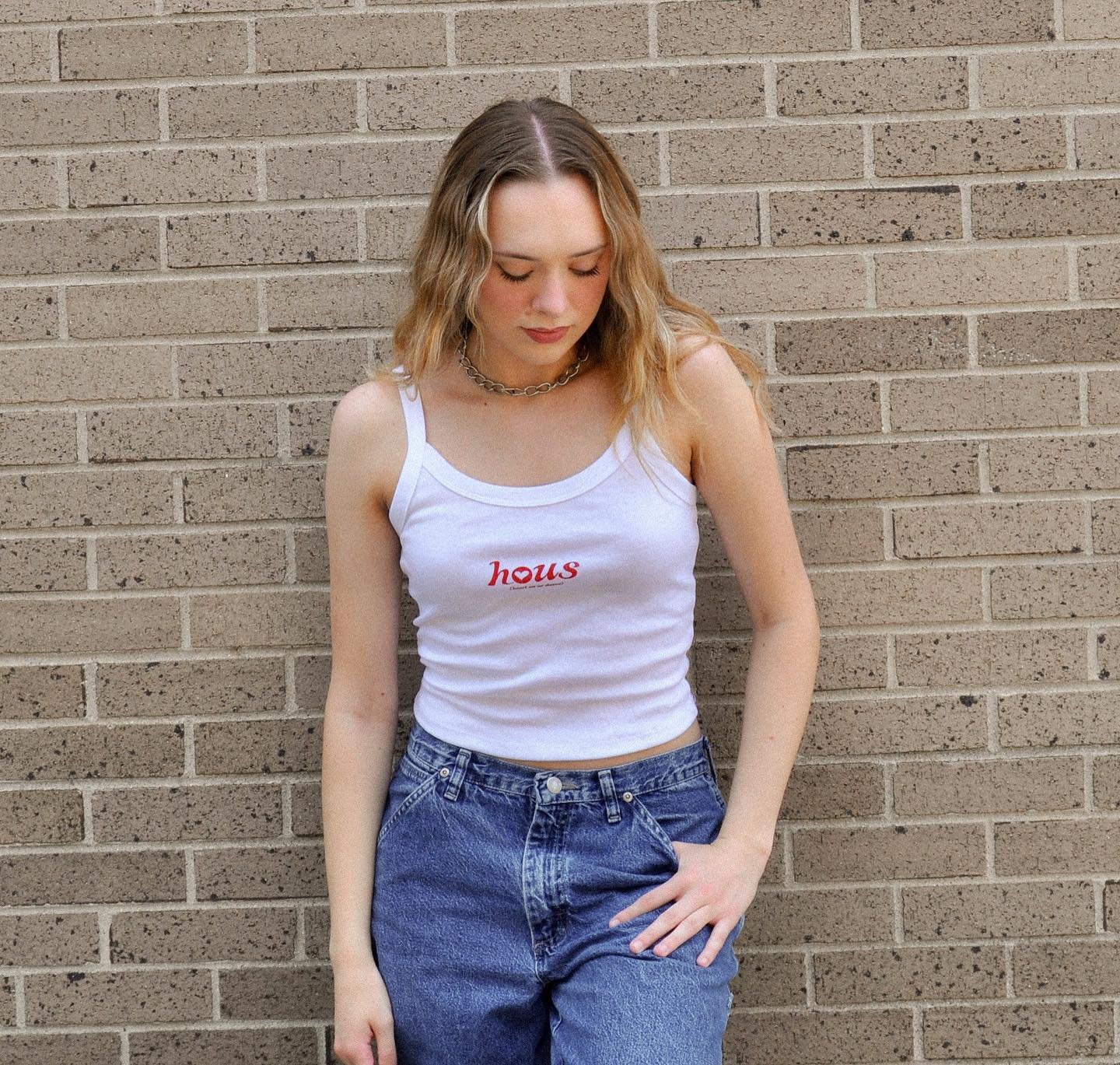 The HOUS original tank 🤍❤️

still available online in both small and medium