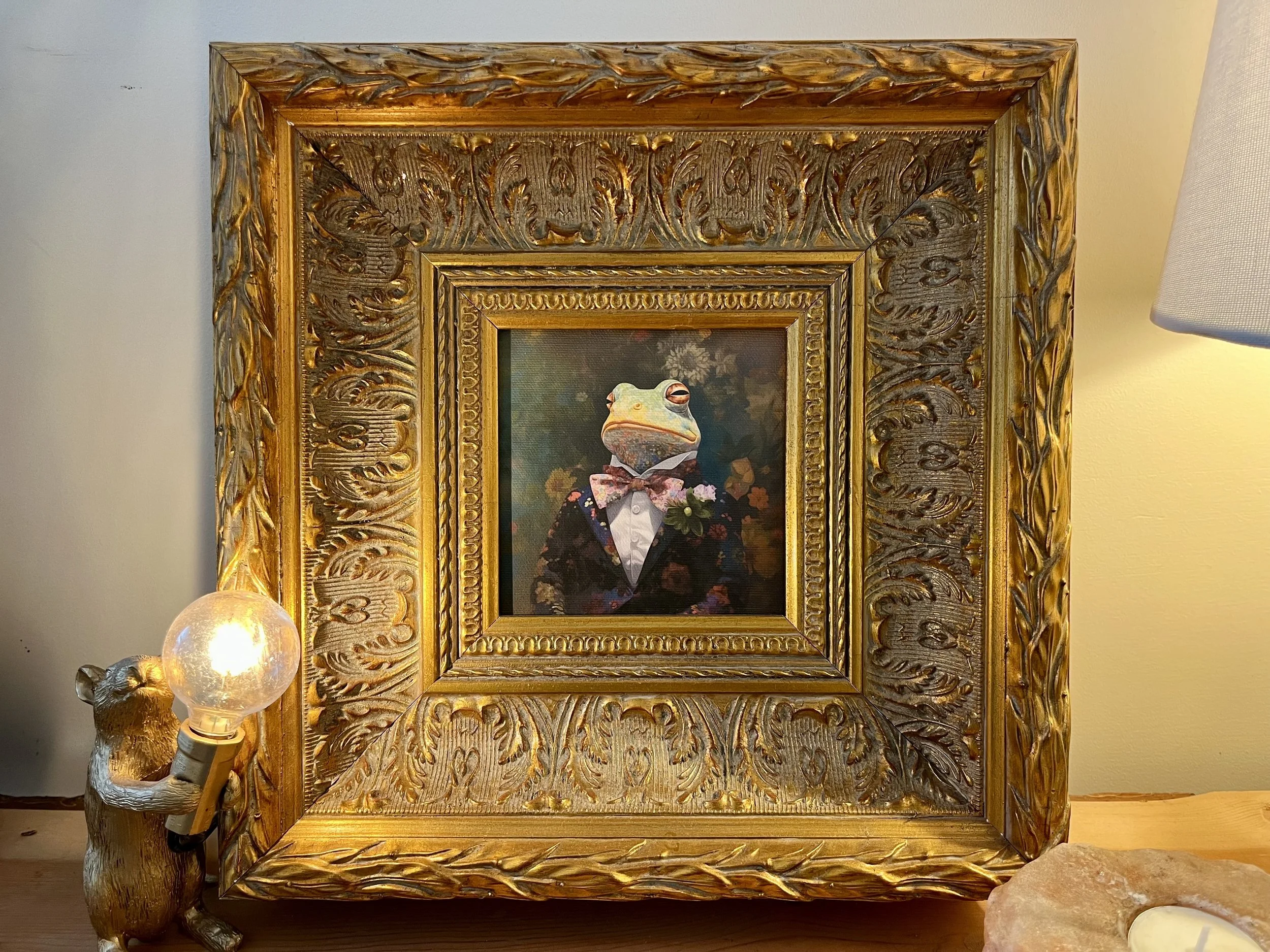 This gentle-frog has been a staple in my office since day one. I think he is spectacular. 