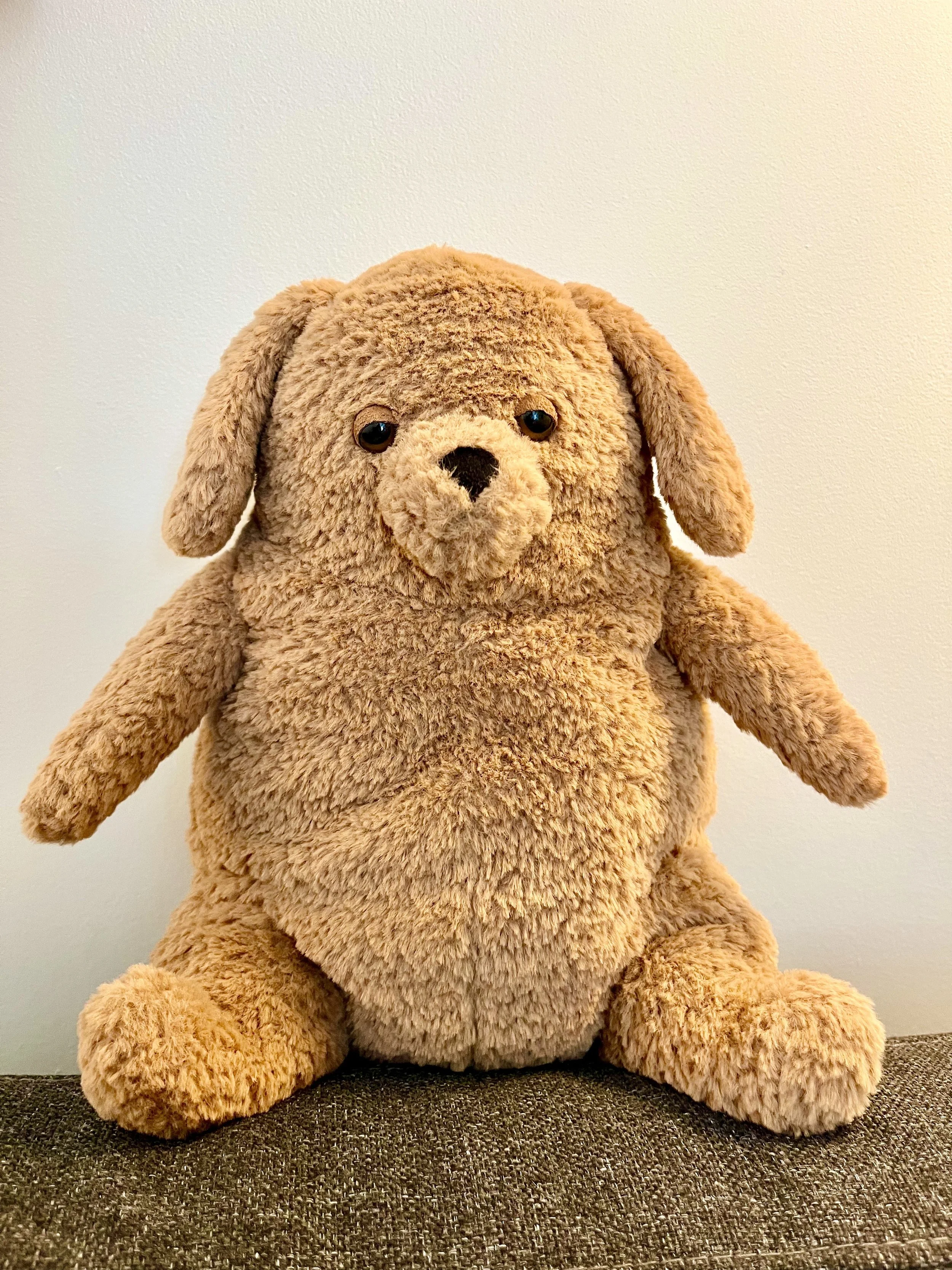 
I spent far too long hugging all the teddies I could get my hands on before landing on this sweet and perfectly squeezable pup. 