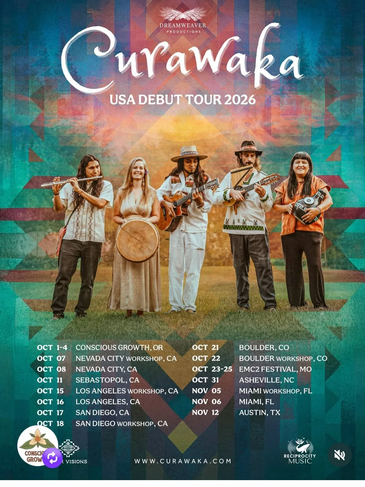 @curawaka_official has officially released their US tour and I am so excited to bring them to our beautiful town of Sebastopol here in Northern California! October 11th~ Songs of the living Earth will be an epic celebration of music, community, incre