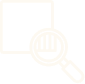 Magnifying glass with a document inside, showing a bar chart