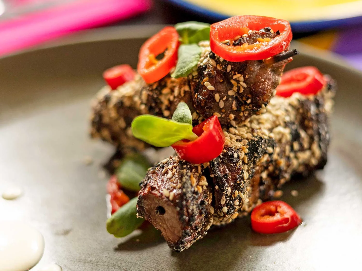 Chili-crusted short ribs