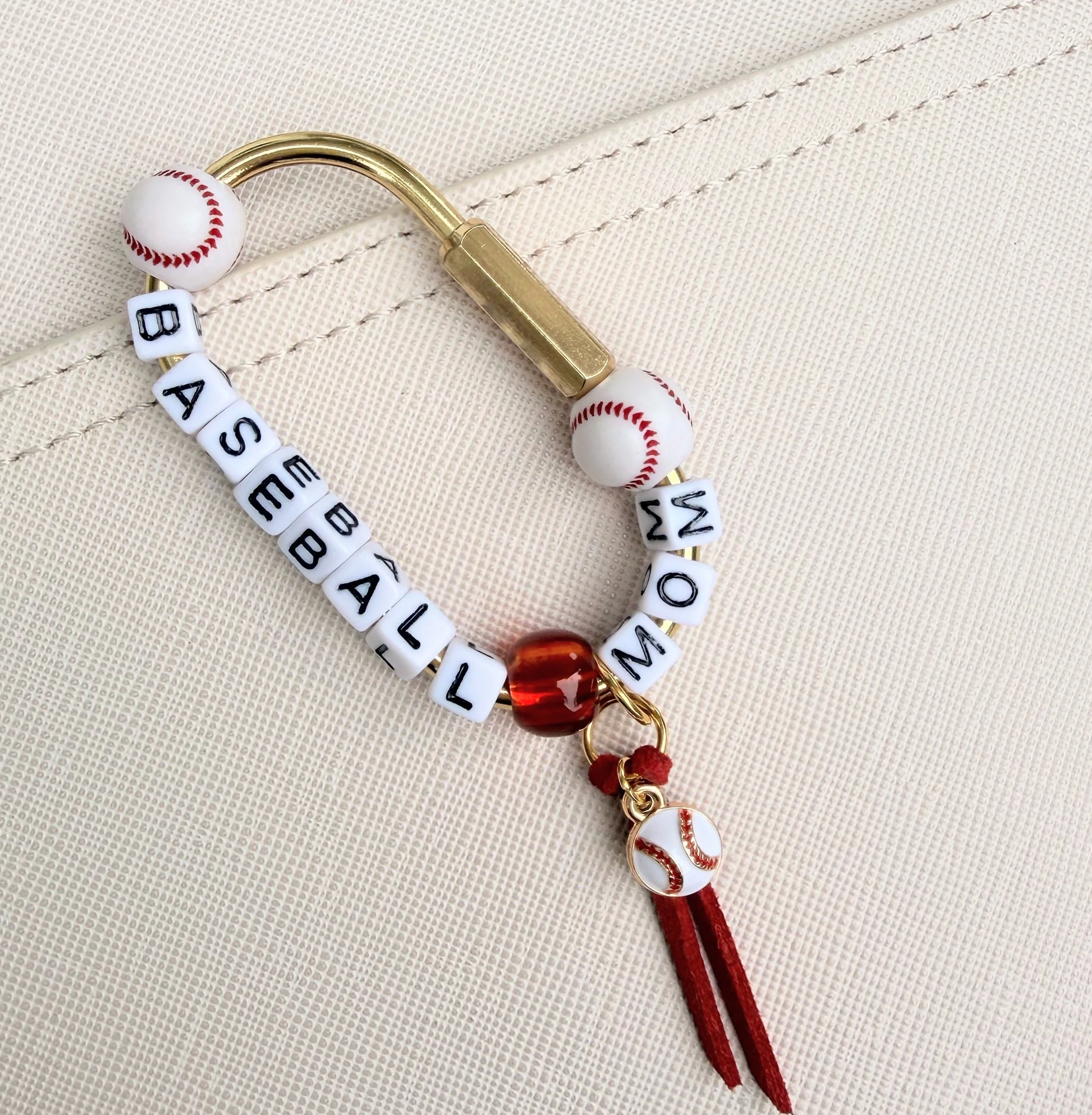 Baseball Mom Bag Charm