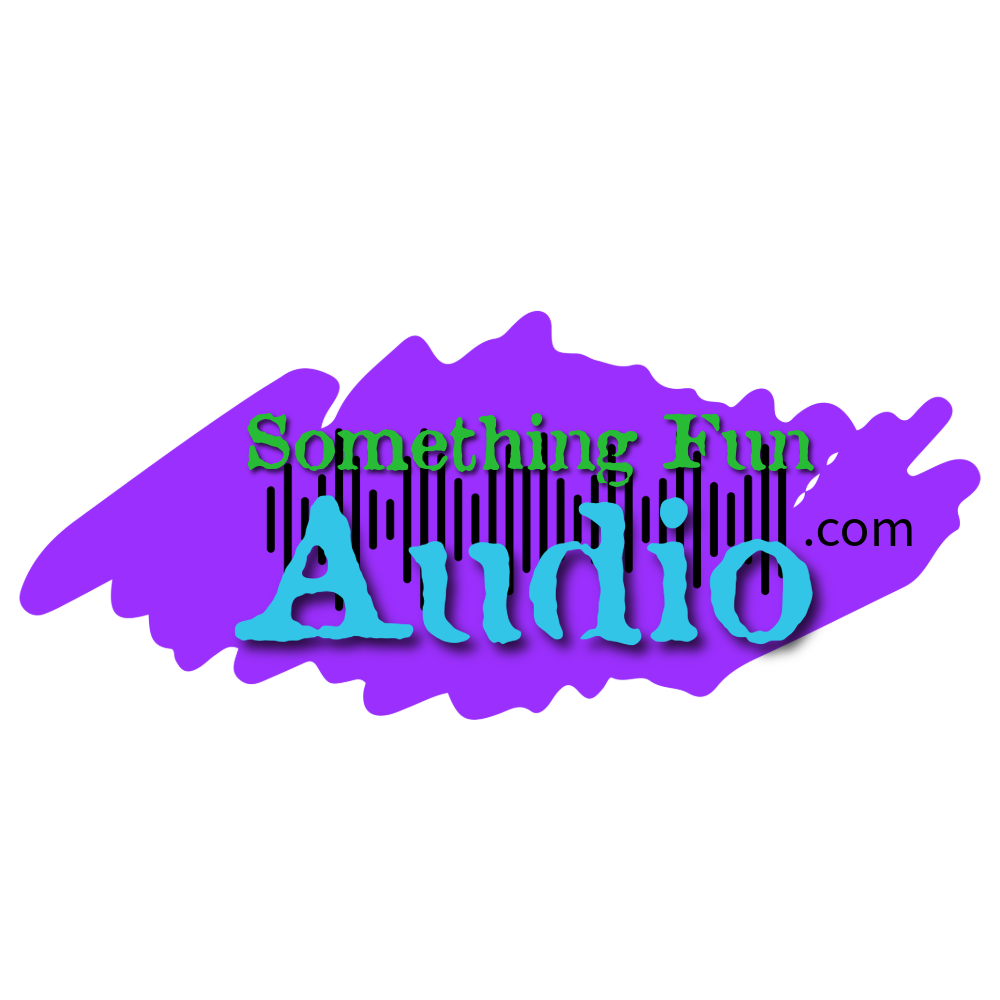 Colorful logo with purple background, green text 'Something Fun', and large blue text 'Allio.com' over a black background.