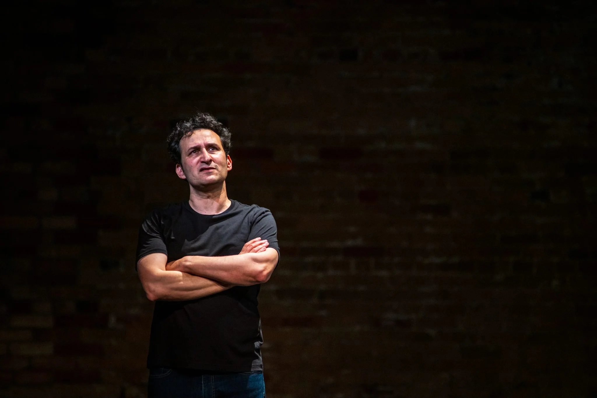 Award-winning Canadian actor Raoul Bhaneja in  Hamlet (solo) photo credit: lyon smith