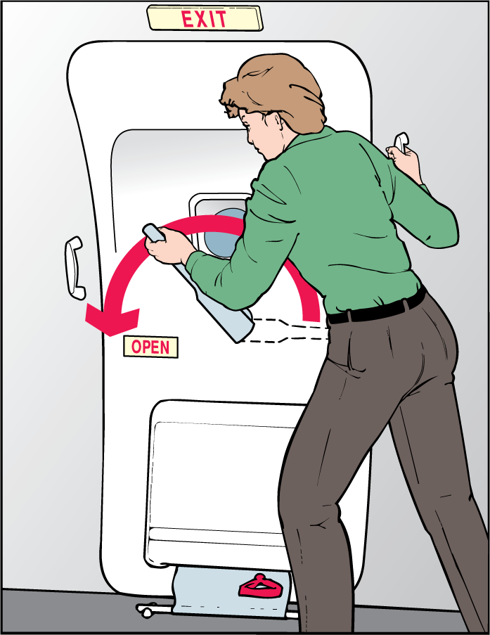 Aero Safety Graphics Illustration, with person added in