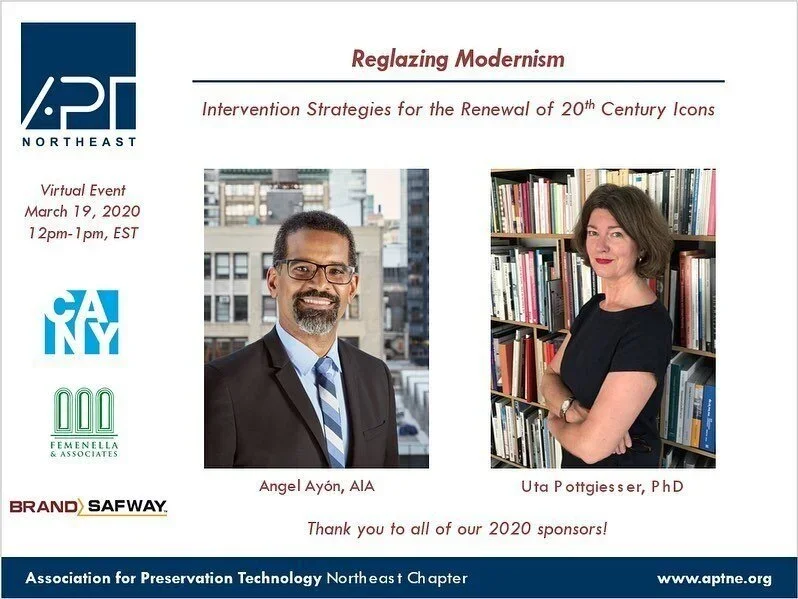 Virtual Talk on Reglazing Modernism with APT NE