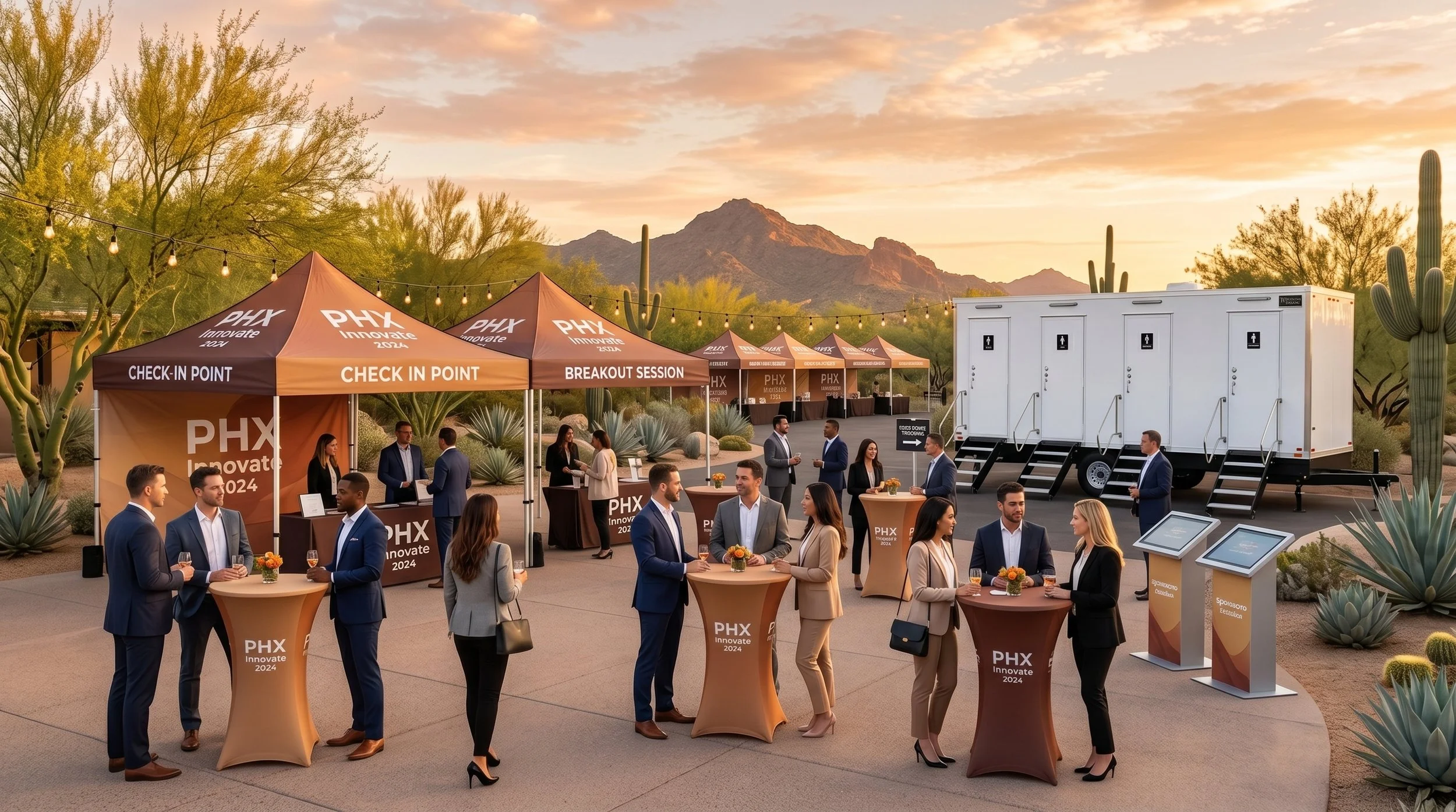 Luxury restroom accommodations for professional outdoor corporate events in Raleigh North Carolina