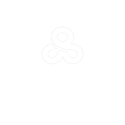 A black background with a white abstract logo, the words "THREE 8s" written below in a stylized font.