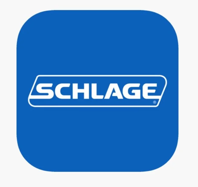 Blue app icon with the white logo 'Schlage' in the center.